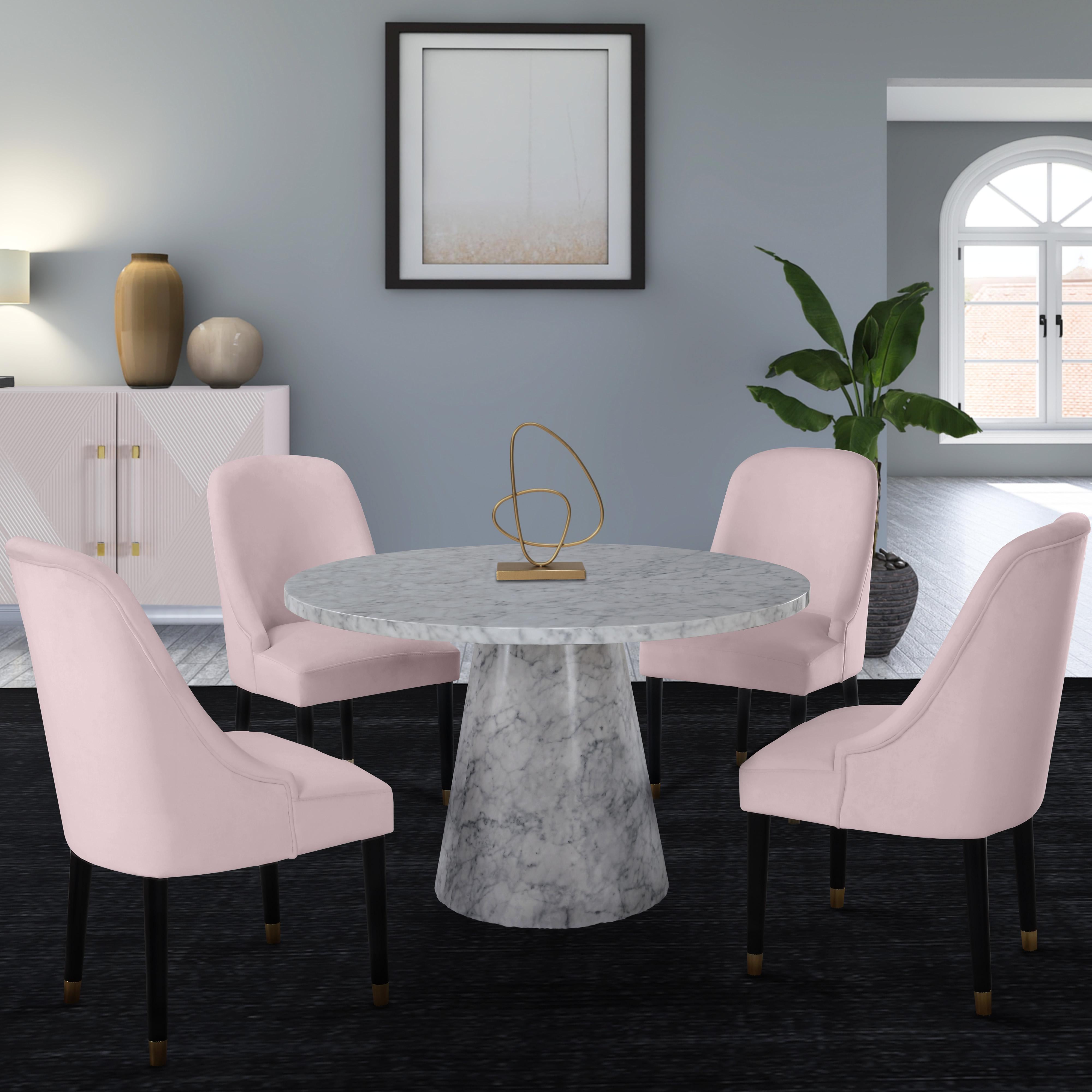 Meridian Omni Pink Velvet Dining Chair
