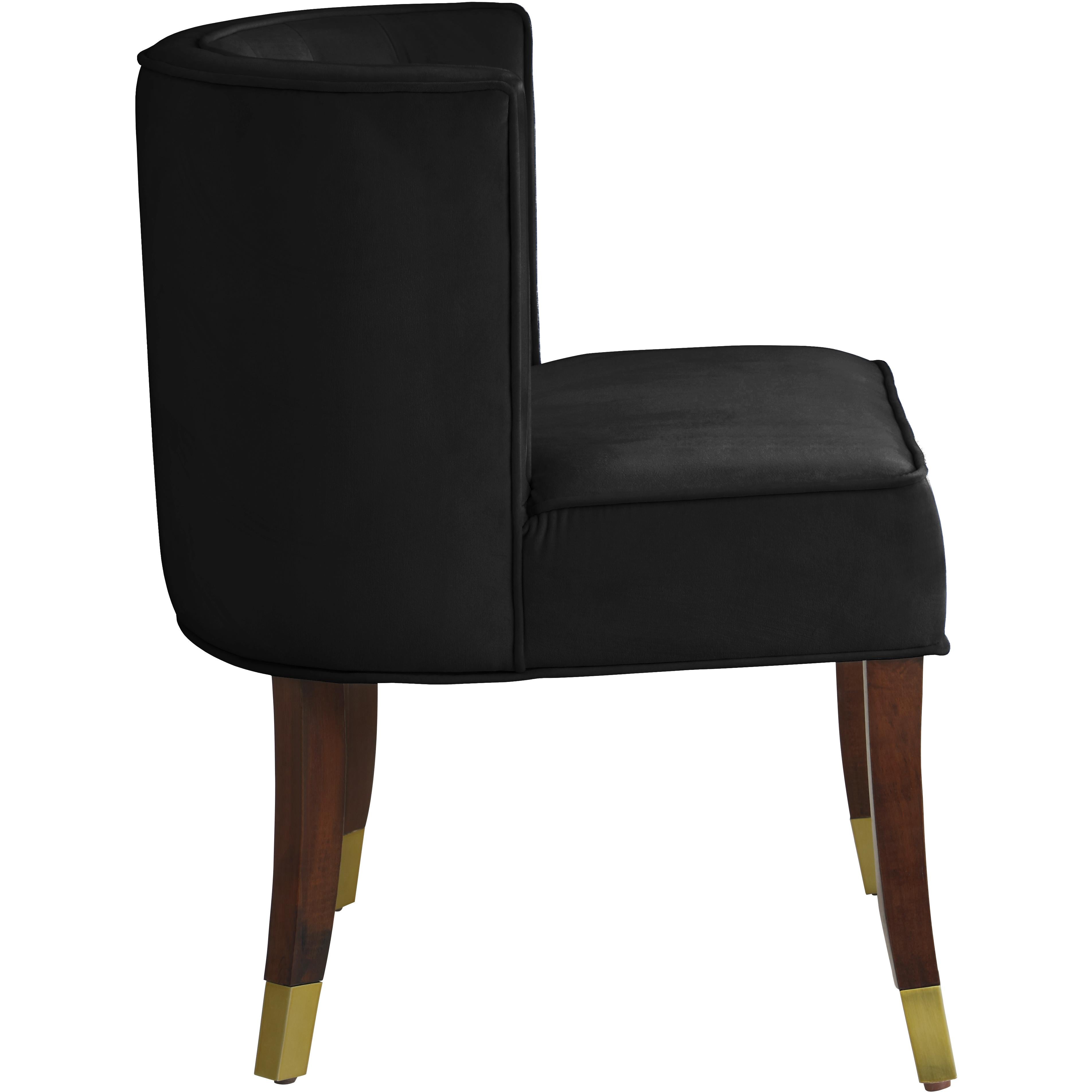 Meridian Perry Black Velvet Dining Chair