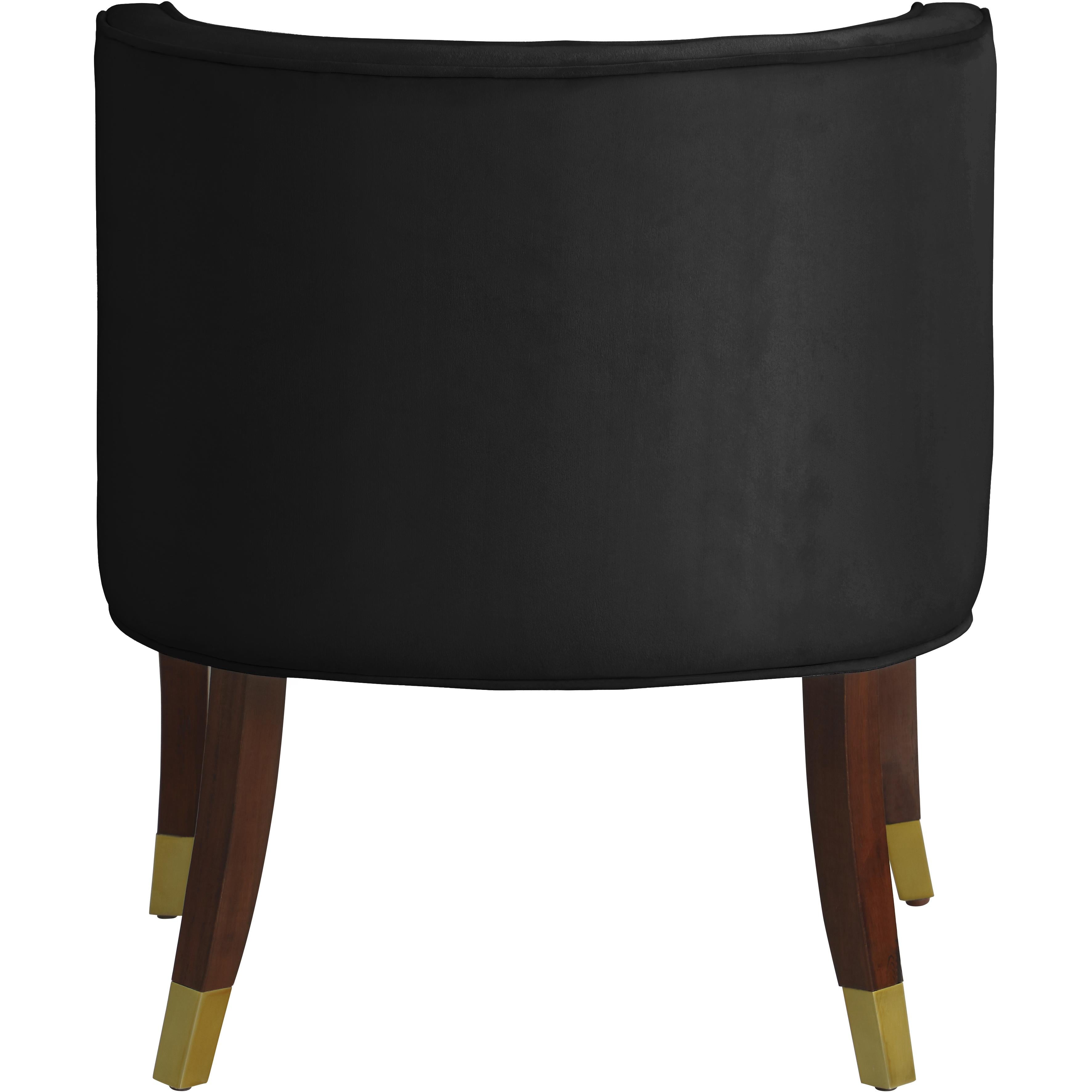 Meridian Perry Black Velvet Dining Chair