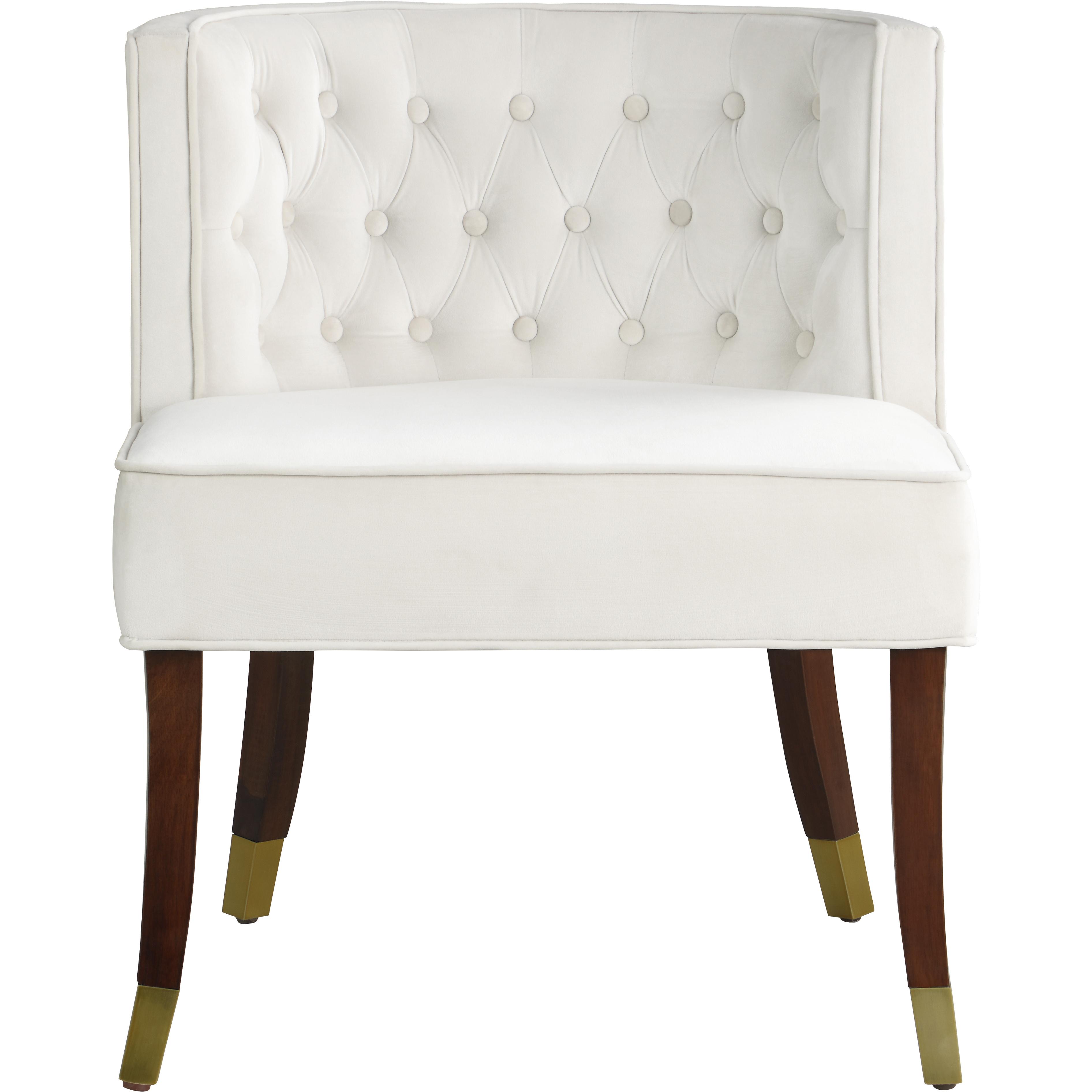 Meridian Perry Cream Velvet Dining Chair