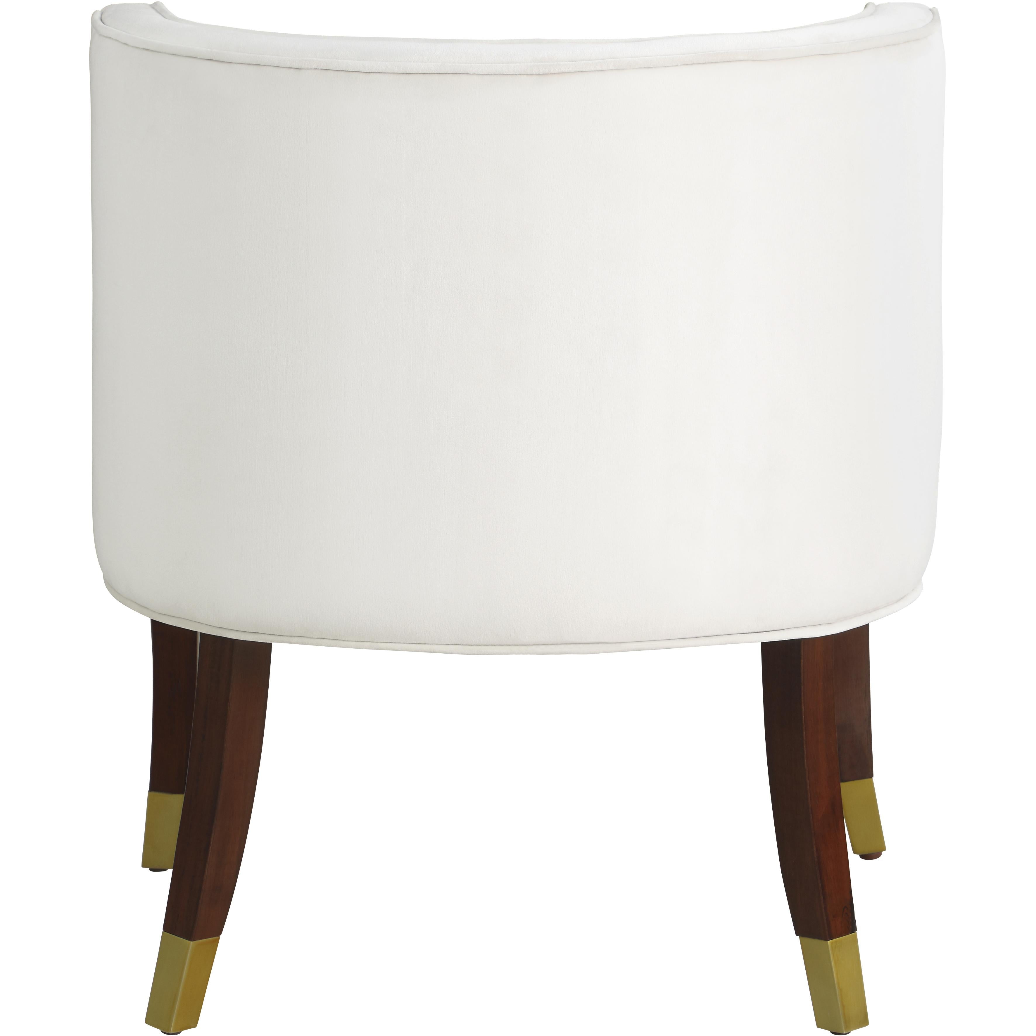 Meridian Perry Cream Velvet Dining Chair