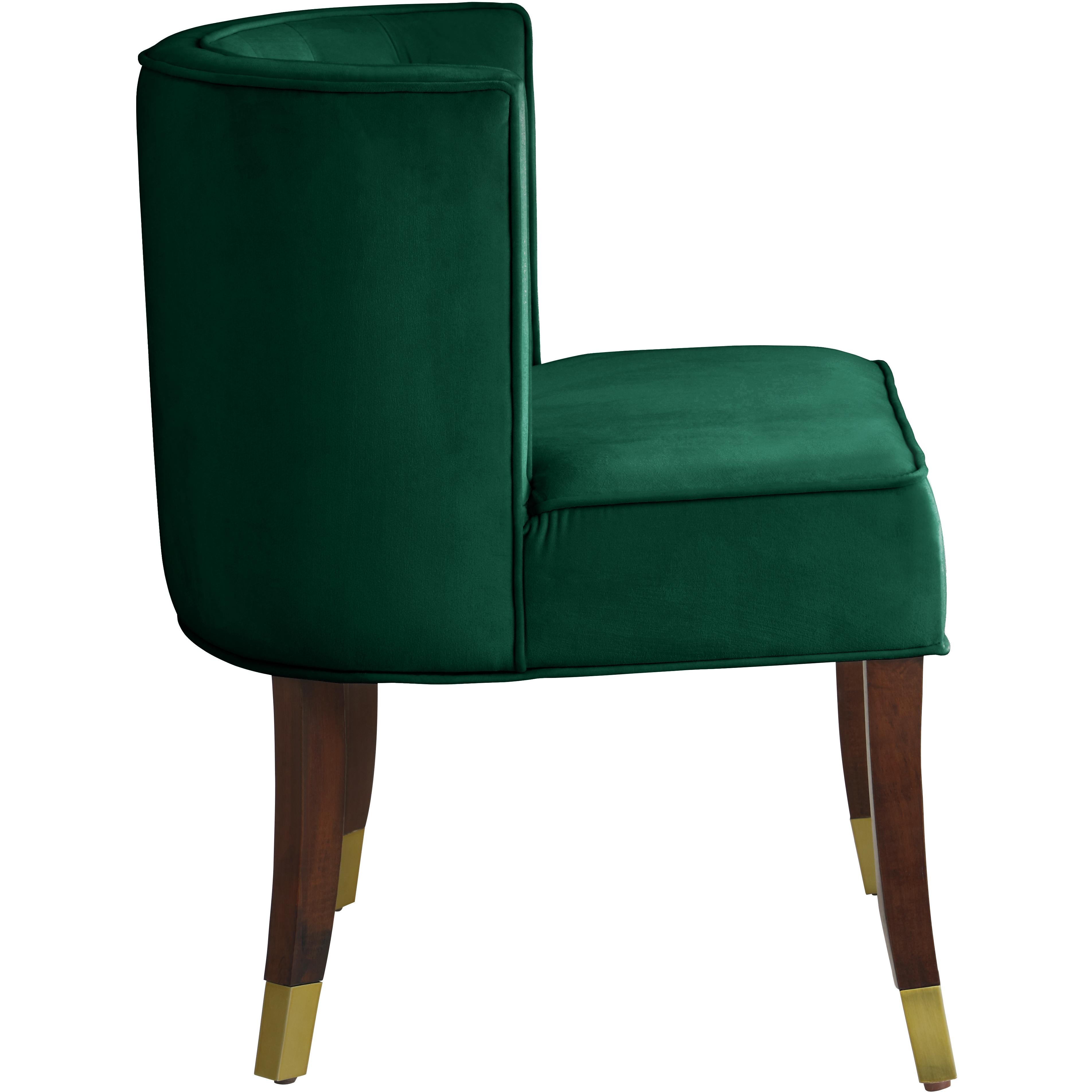 Meridian Perry Green Velvet Dining Chair