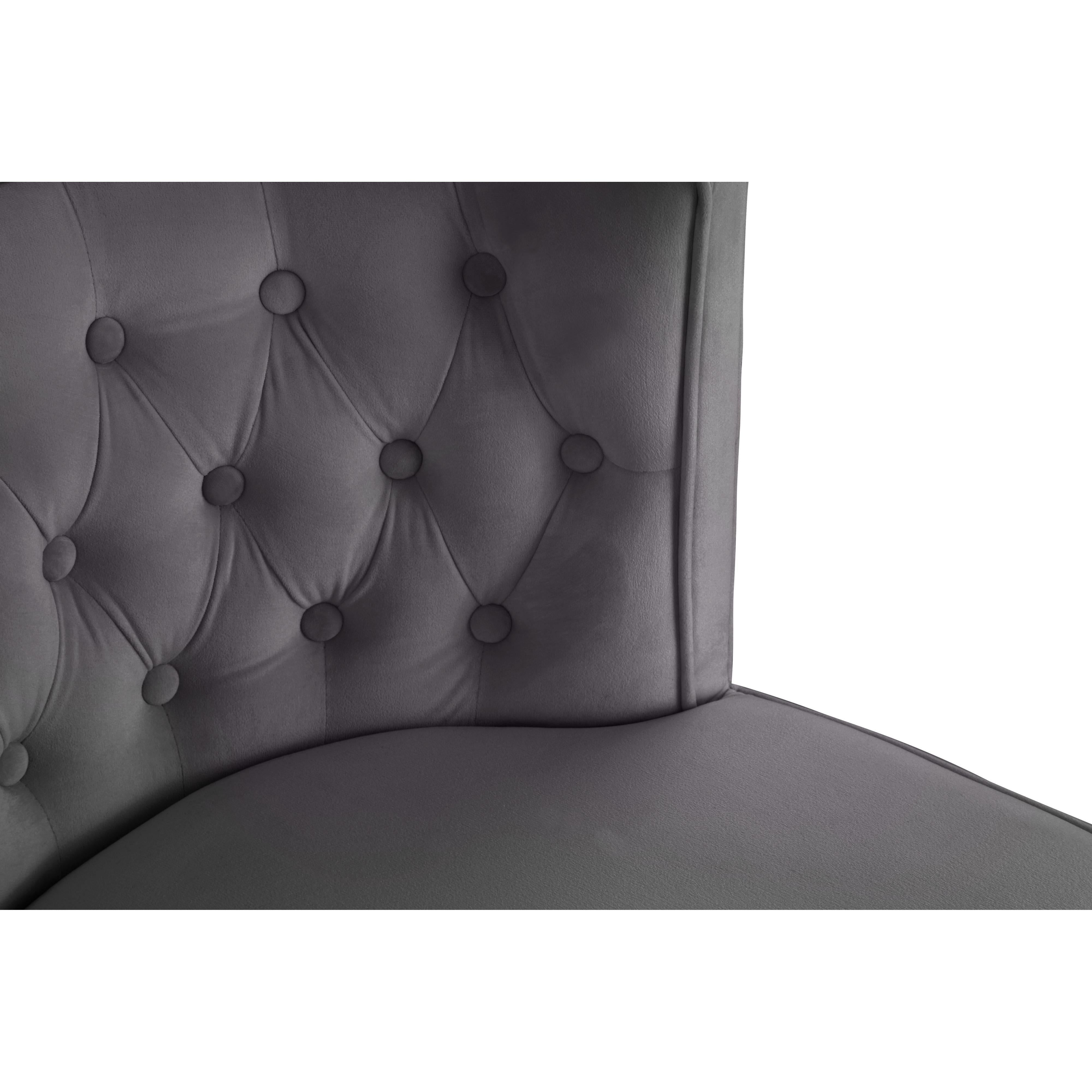 Meridian Perry Grey Velvet Dining Chair