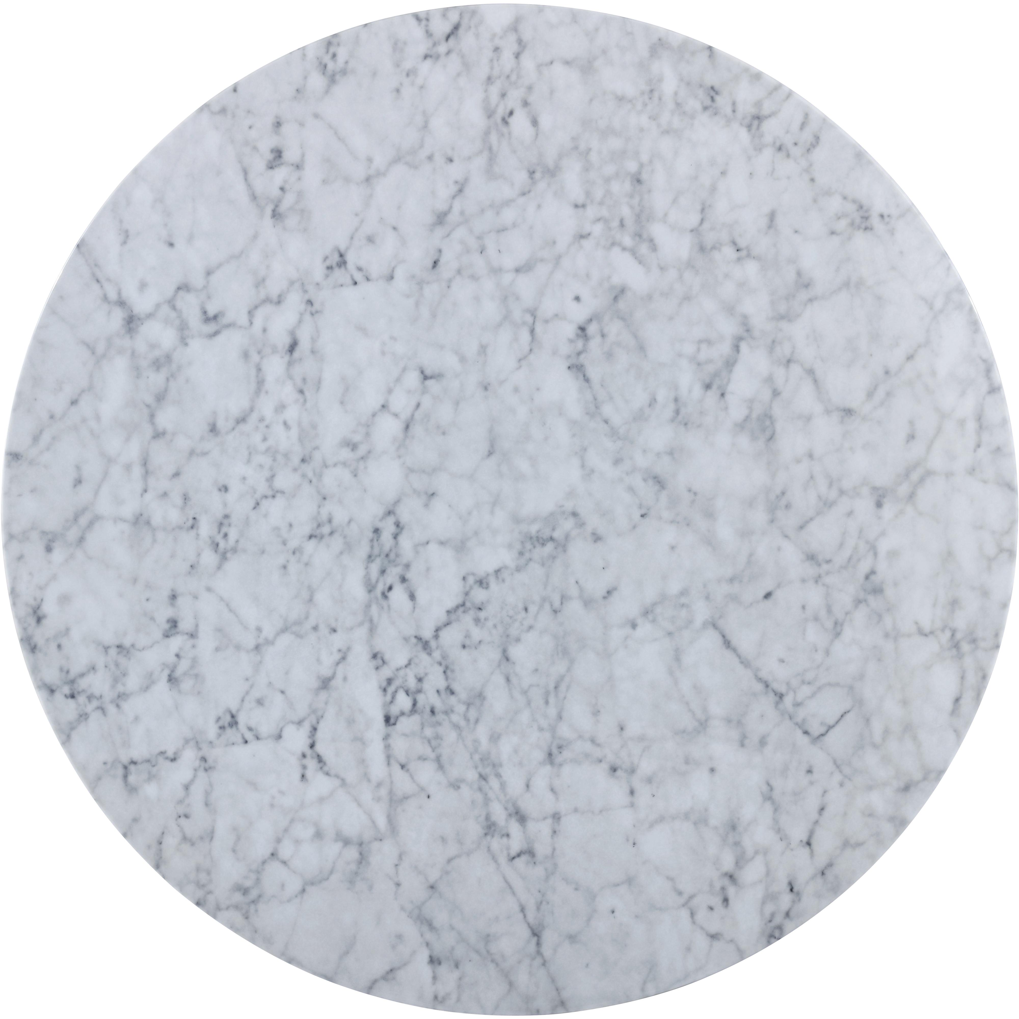 Meridian Omni White Faux Marble Dining Table