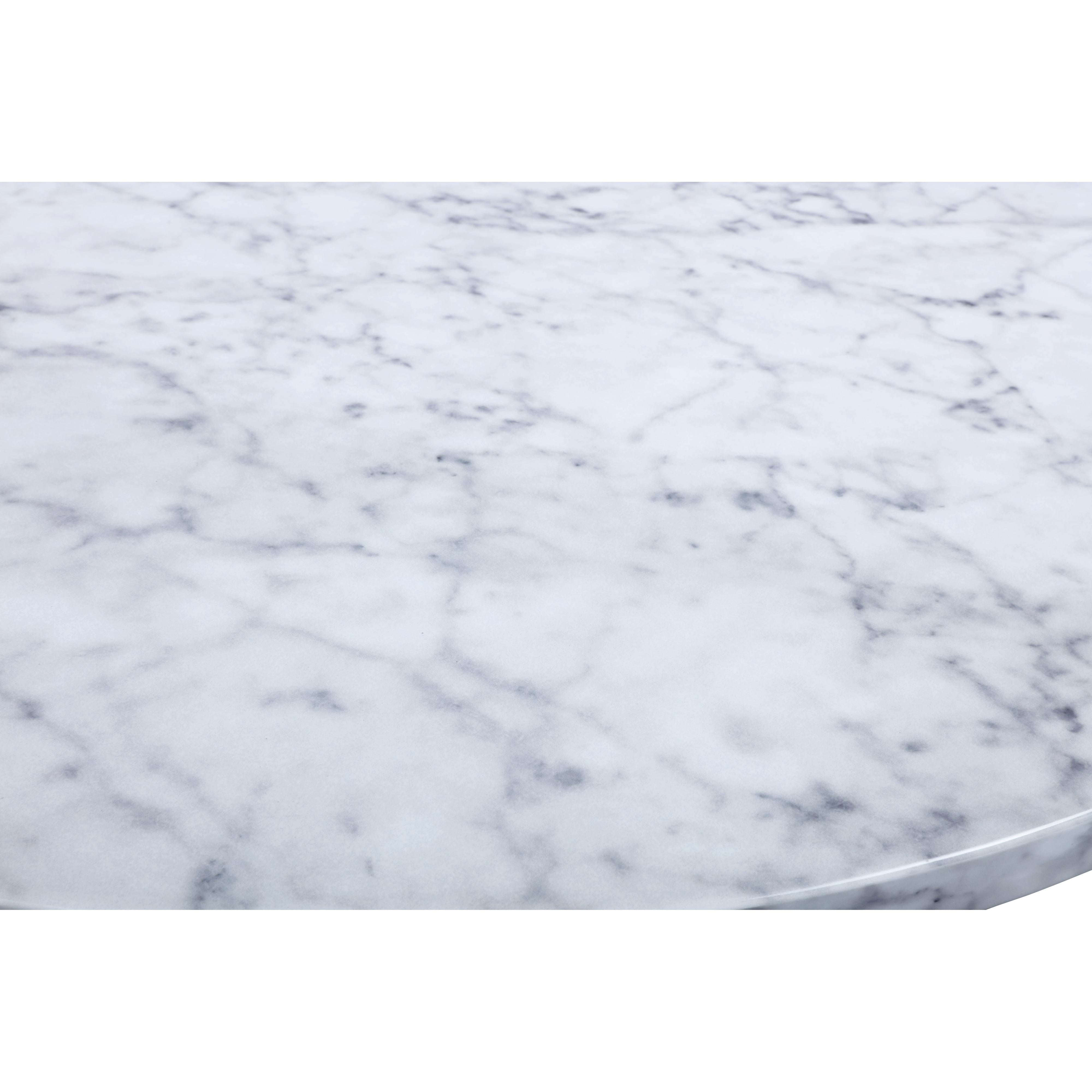 Meridian Omni White Faux Marble Dining Table
