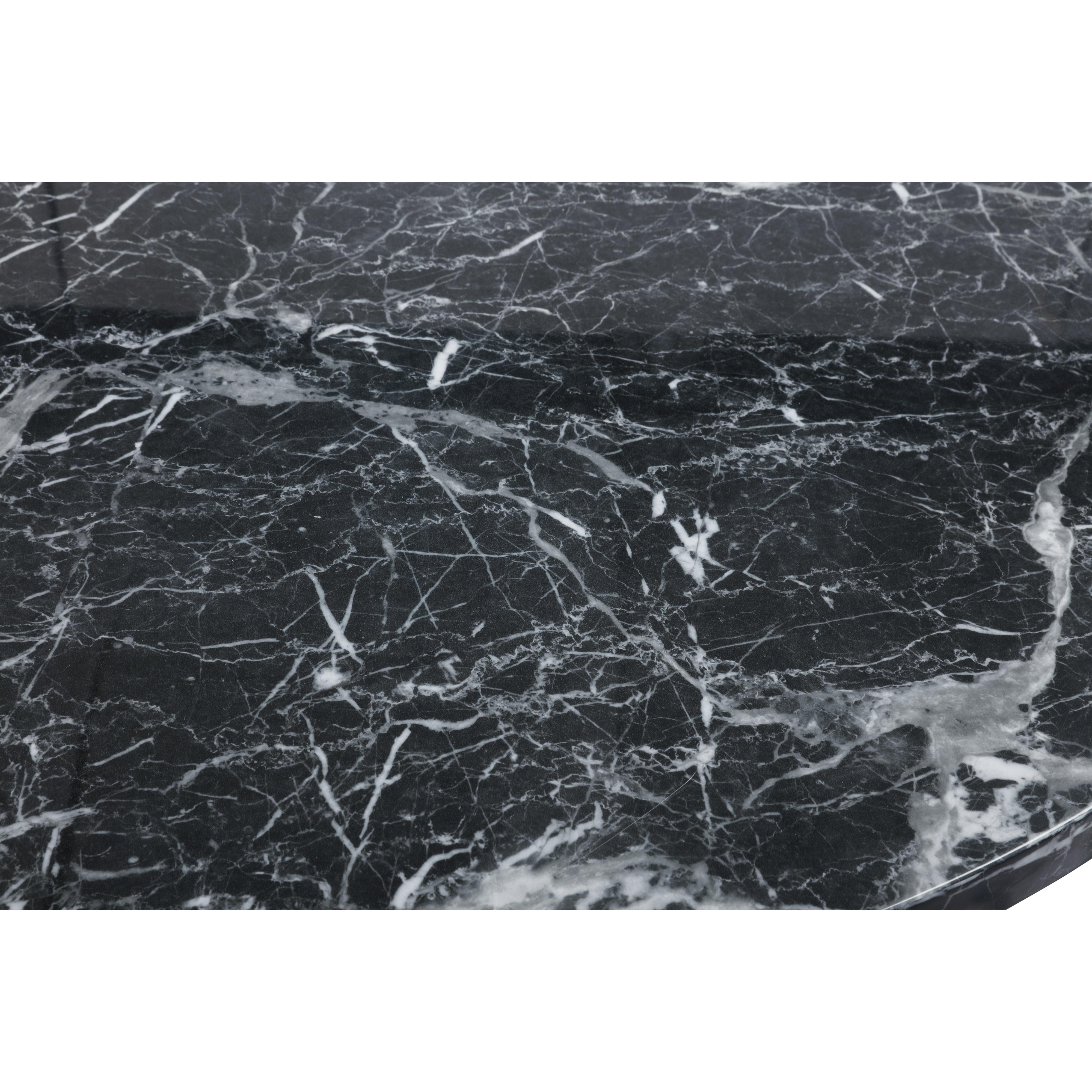 Meridian Omni Black Faux Marble Dining Table