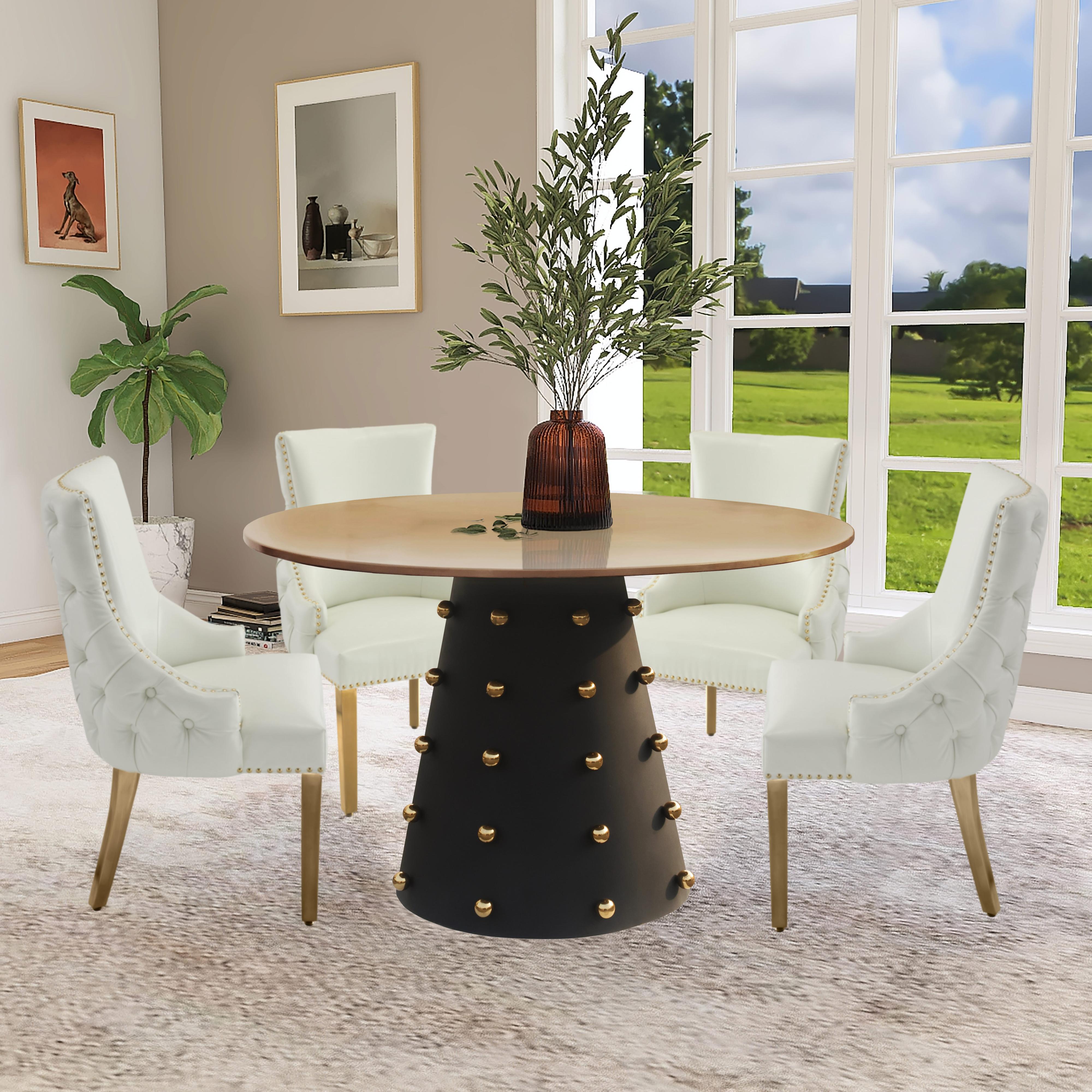 Meridian Raven Black / Gold Dining Table