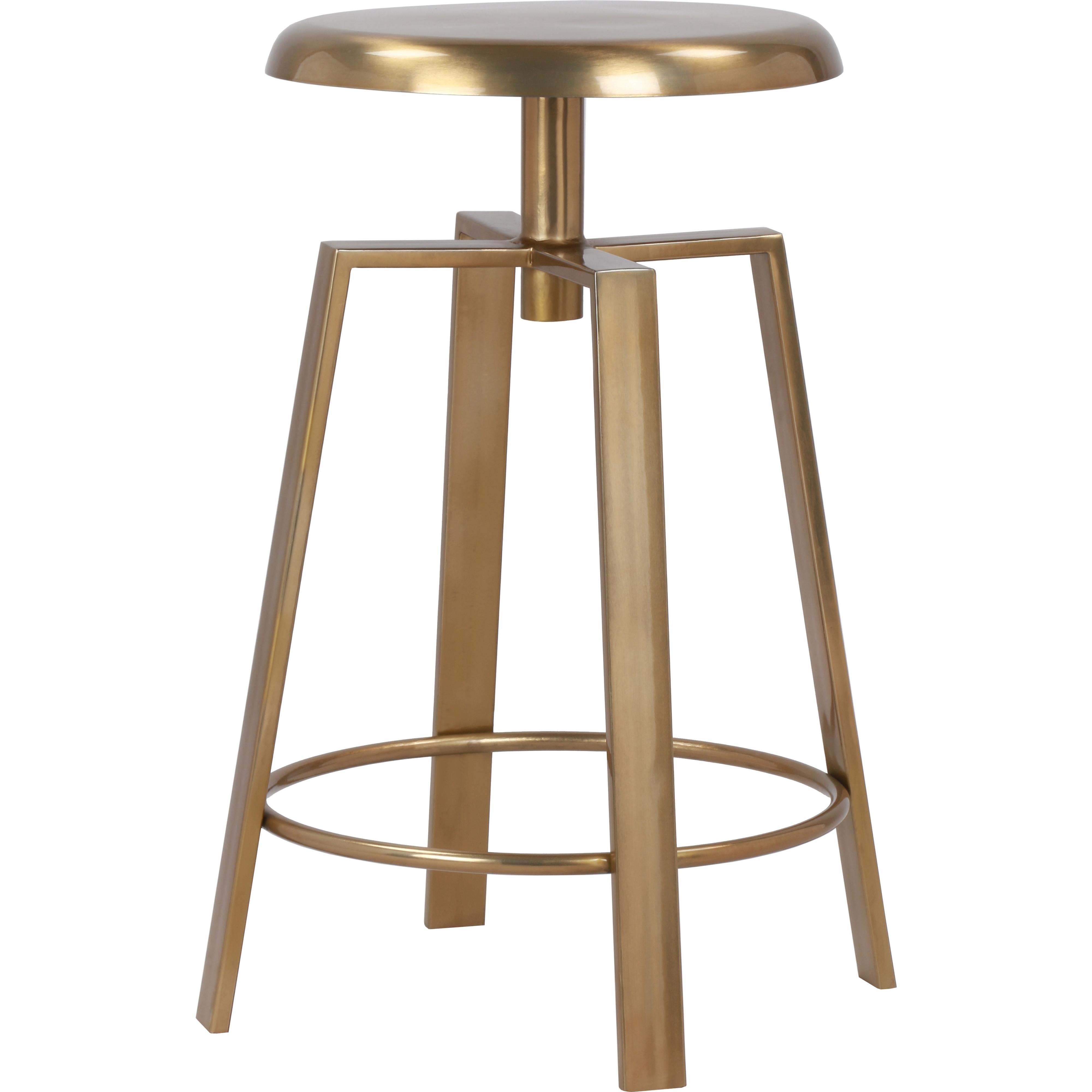 Meridian Lang Gold Iron Counter/Bar Stool