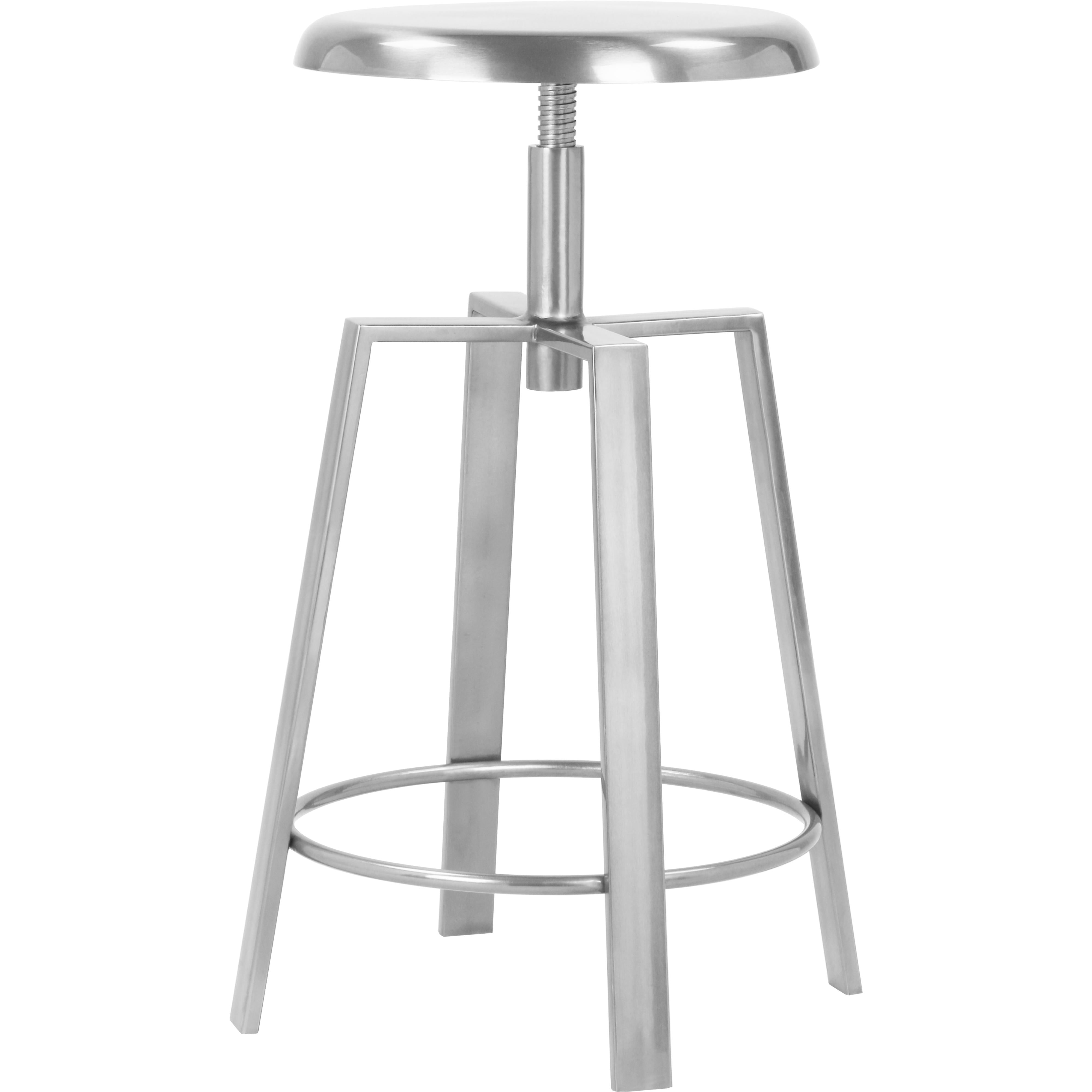 Meridian Lang Silver Iron Counter/Bar Stool