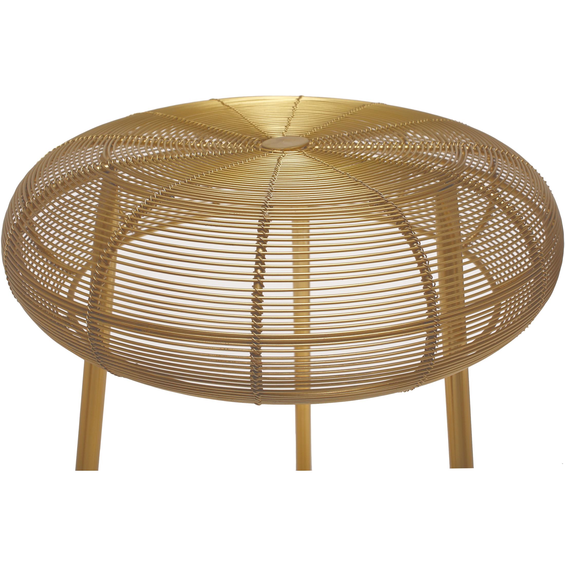 Meridian Tuscany Gold Metal Counter Stool