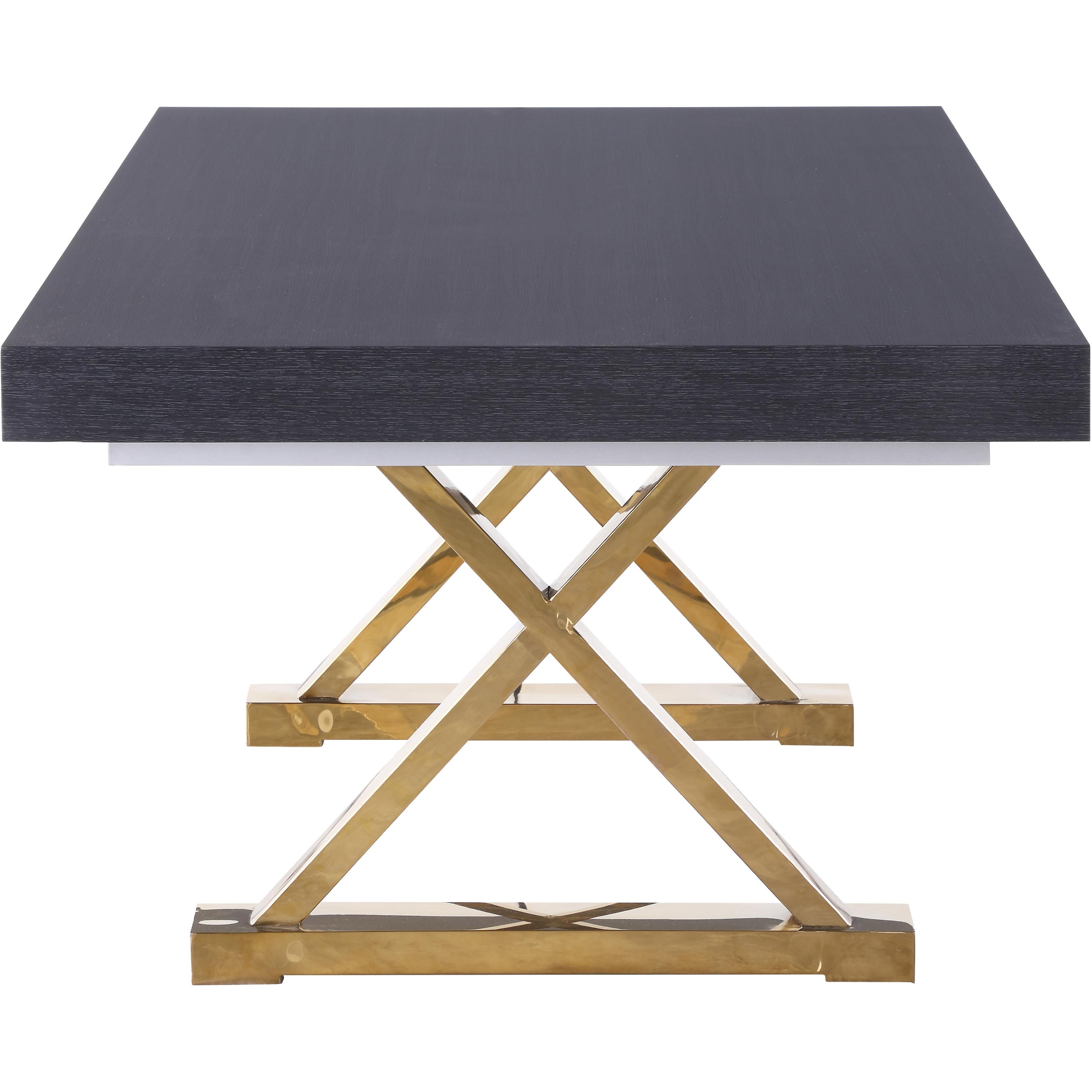 Meridian Excel Grey Oak Veneer Lacquer Extendable Dining Table (3 Boxes)
