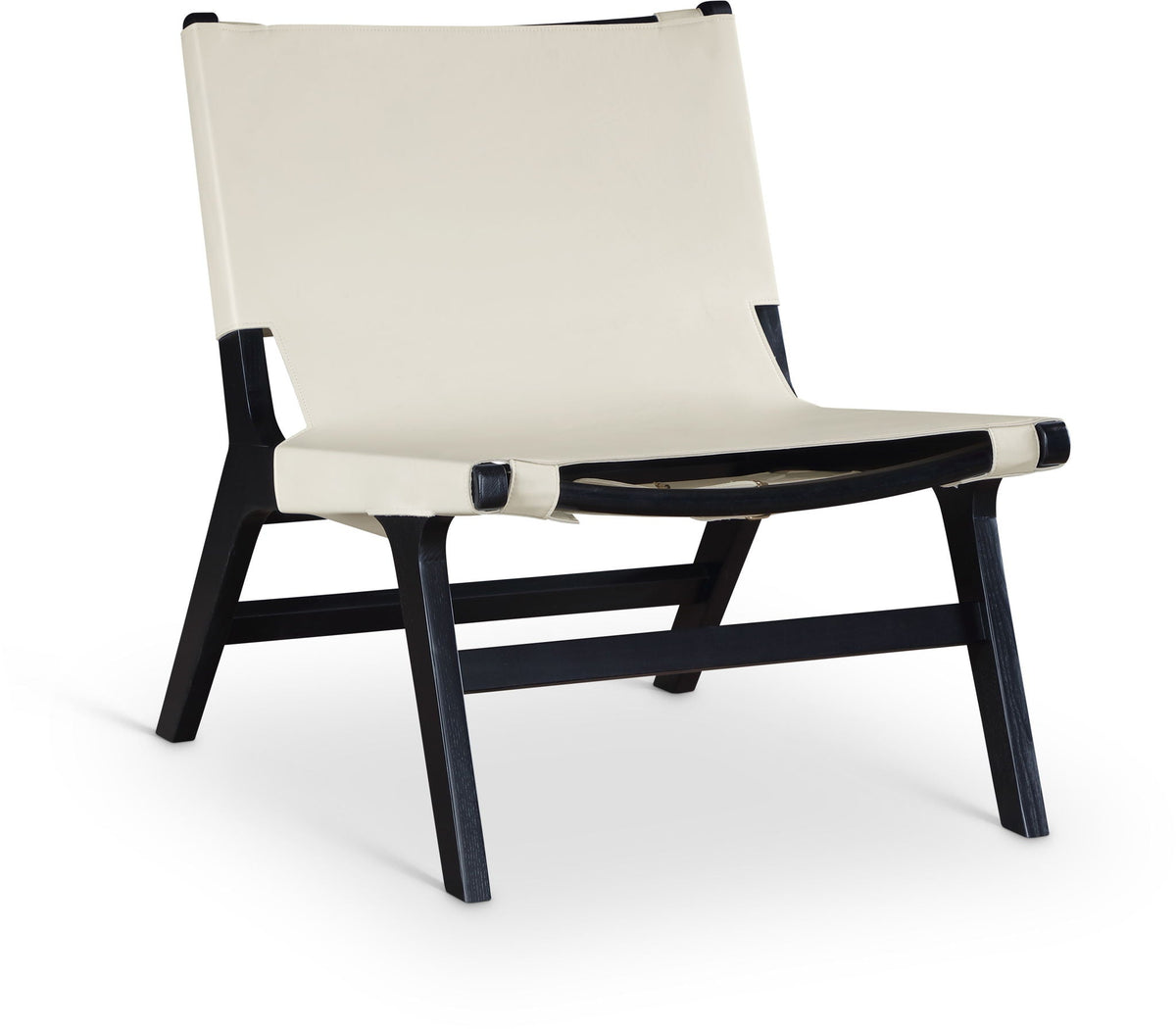 Rawlins Vegan Leather Accent Chair with Black Frame