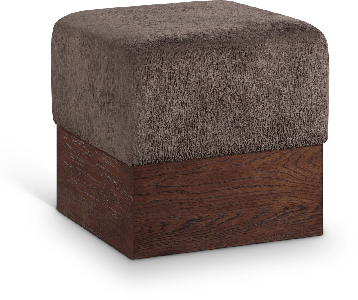Havre - Ottoman / Stool with Brown Base
