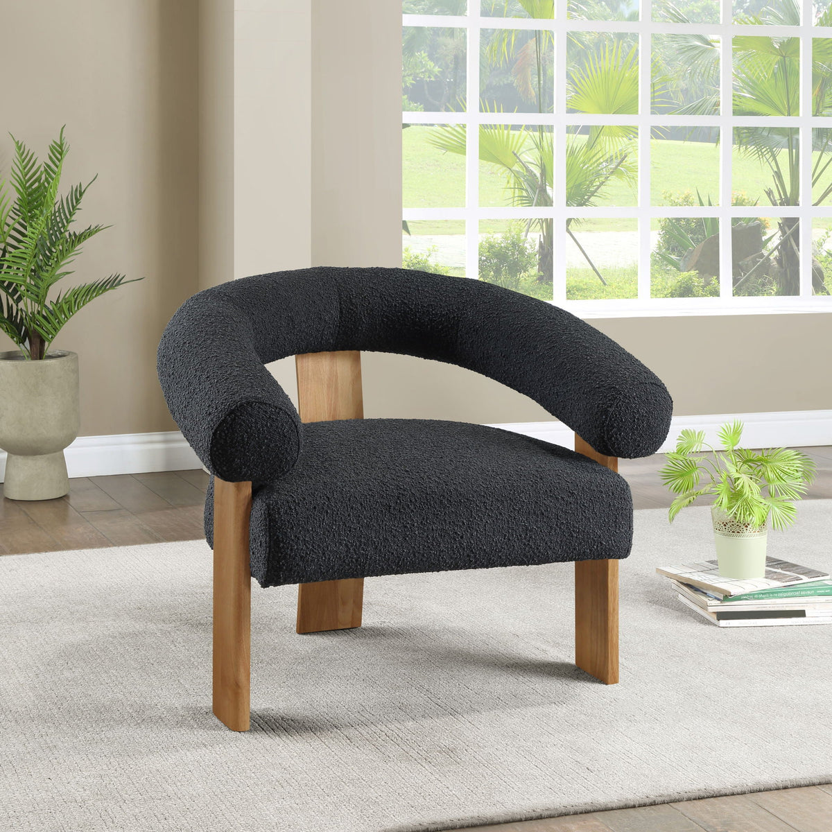 Winston - Accent Chair with Natural Legs
