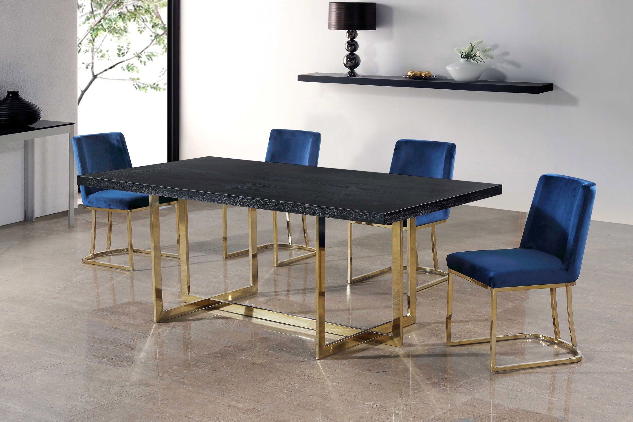 Heidi - Dining Chair with Gold Legs (Set of 2)