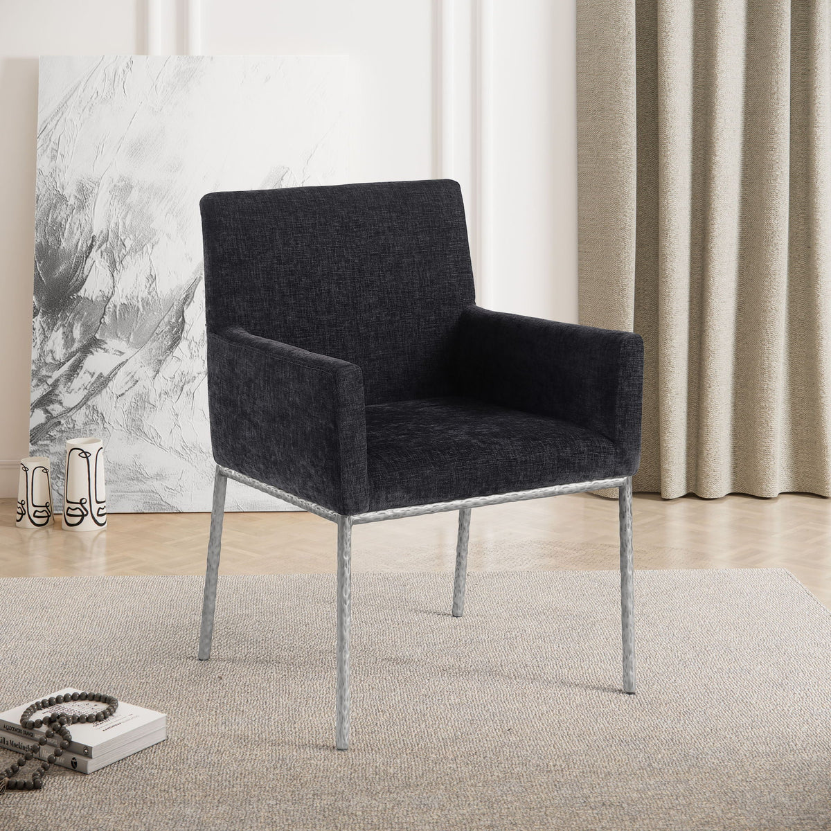 Reeves - Dining Chair (Set of 2) with Silver Legs
