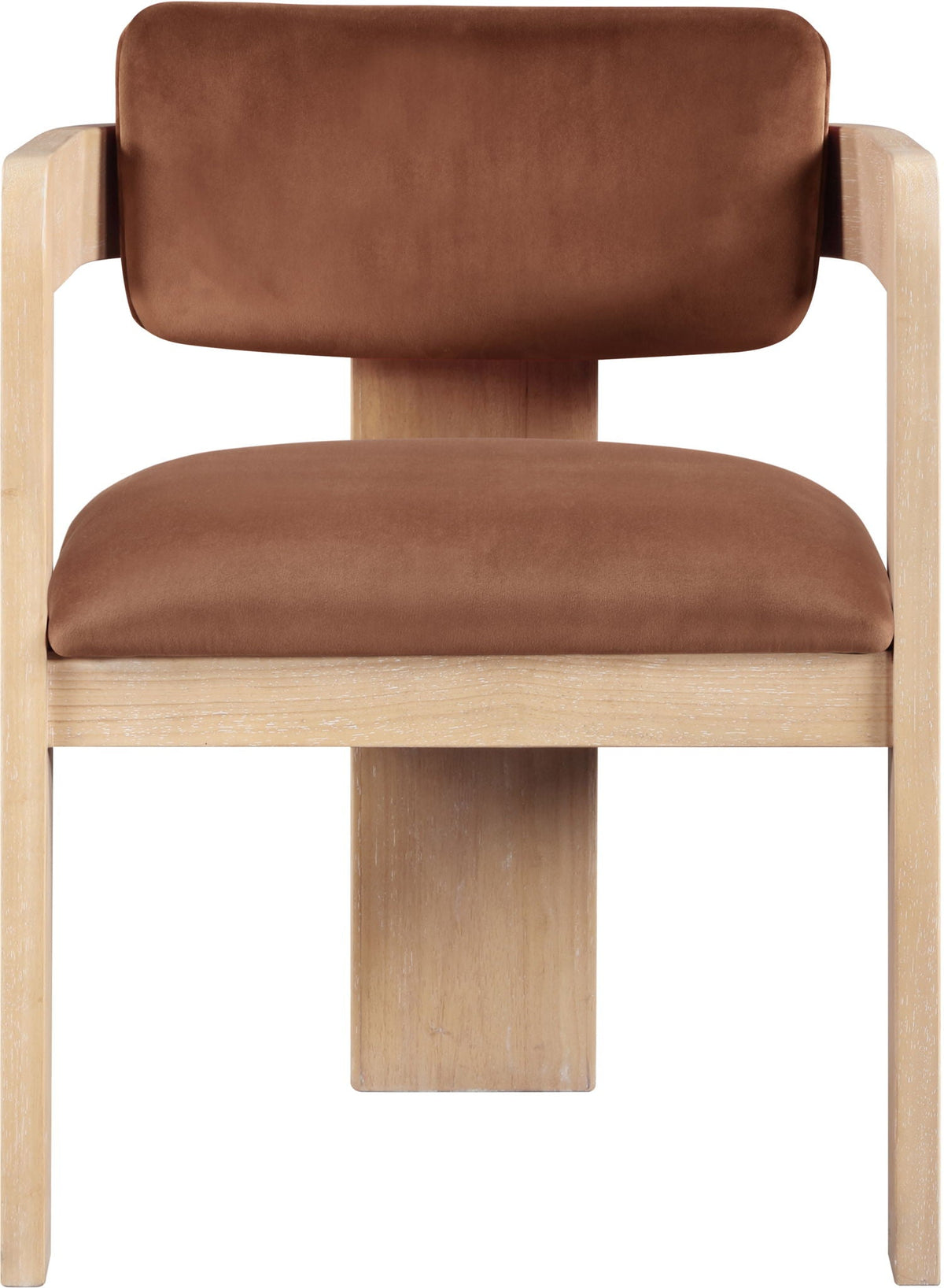 Sacha - Velvet Dining Chair (Set of 2) with Natural Base