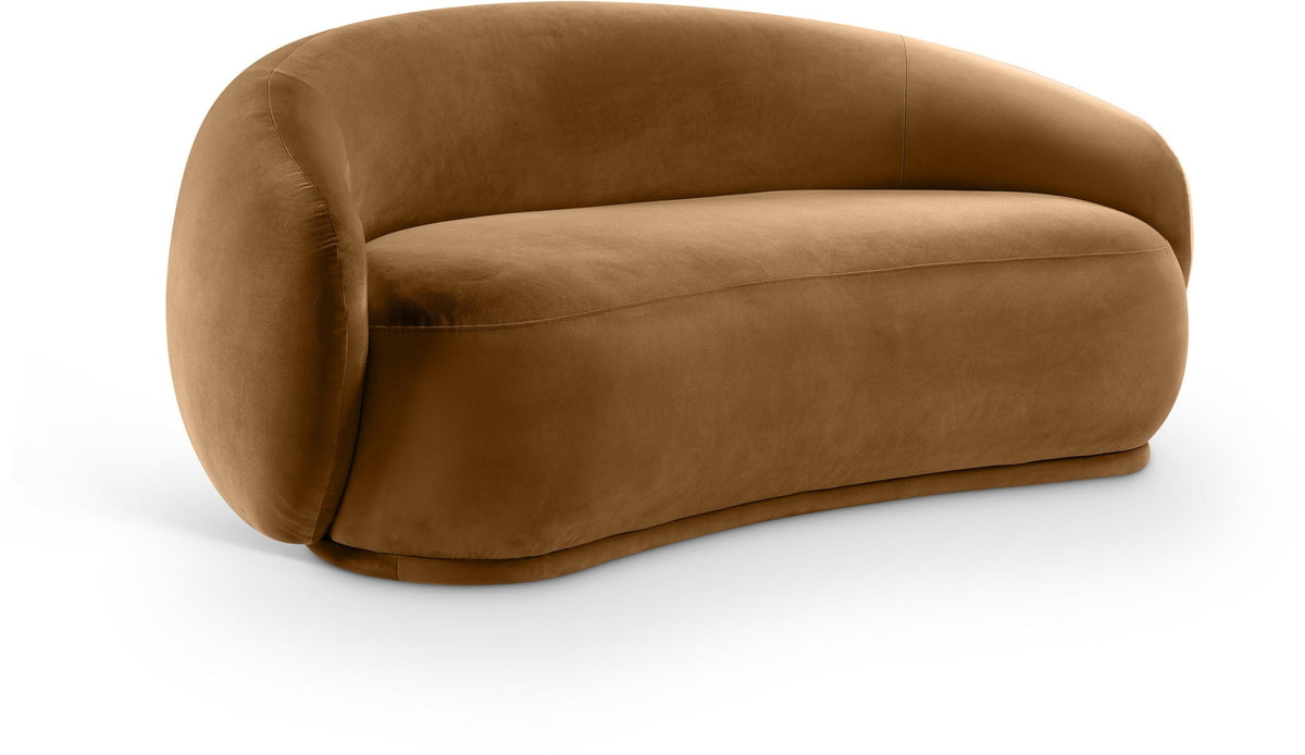 Emery - Loveseat - Dark Brown Velvet