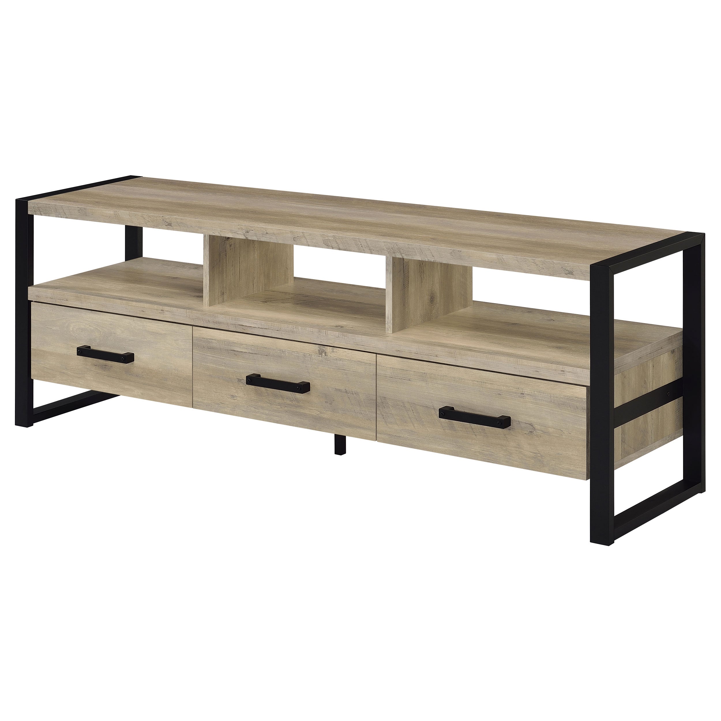 James 2-drawer Composite Wood 48" TV Stand Antique Pine