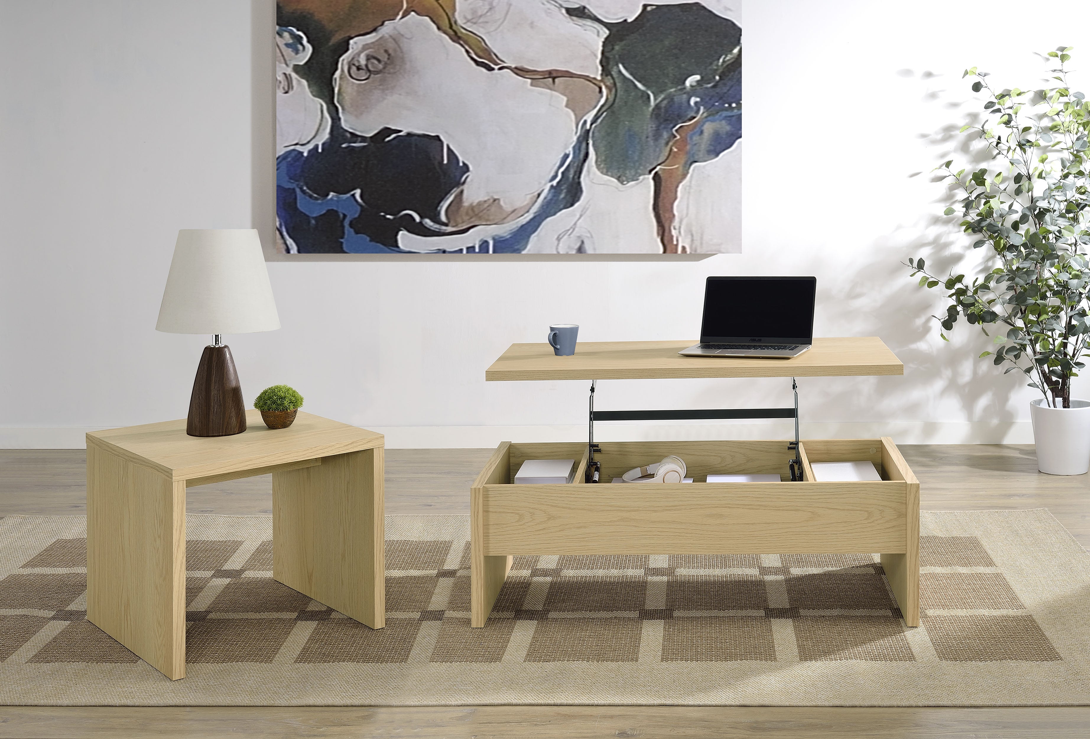 Canoga Engineered Wood Accent Side End Table