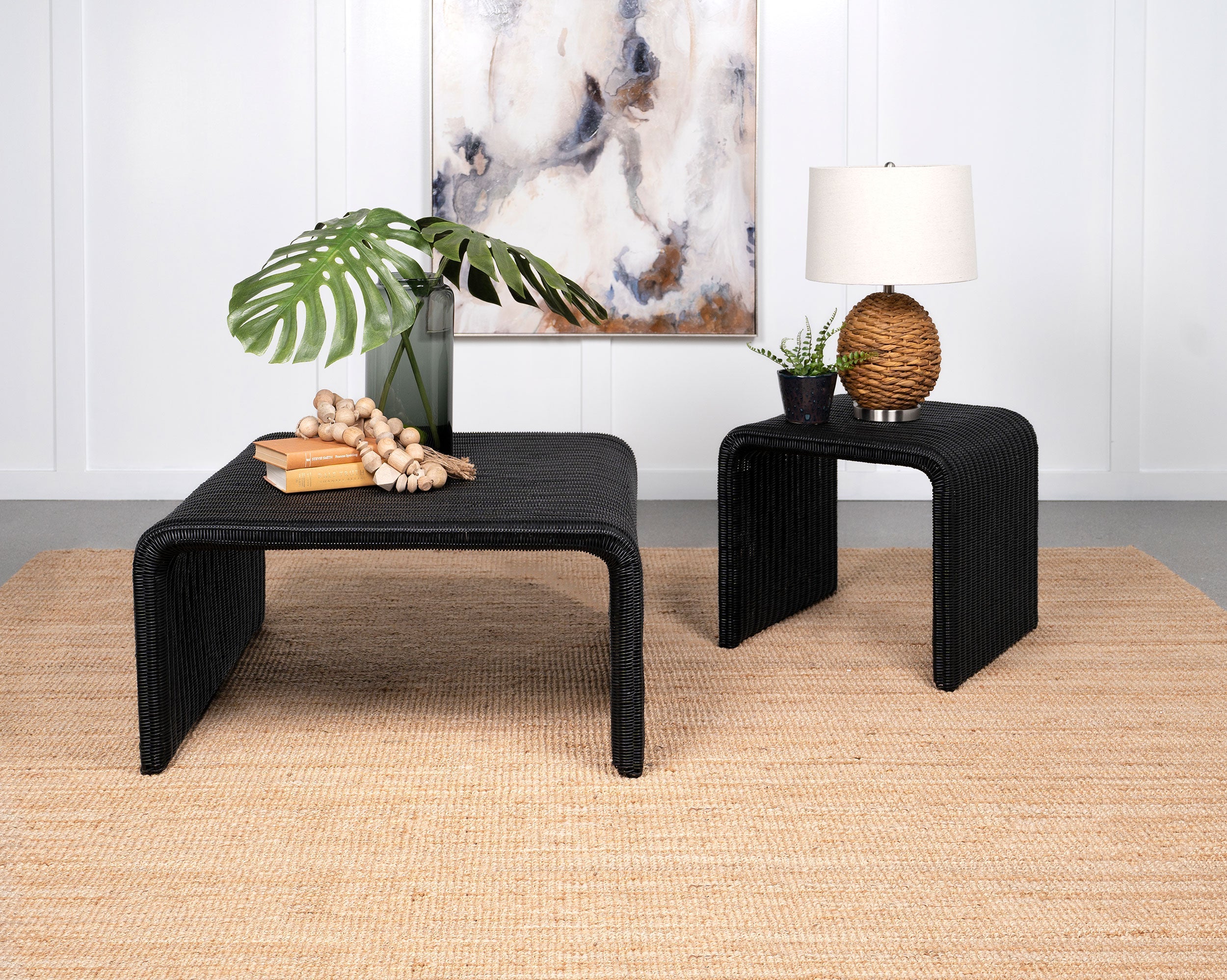 Cahya Rattan Coffee and End Table Set