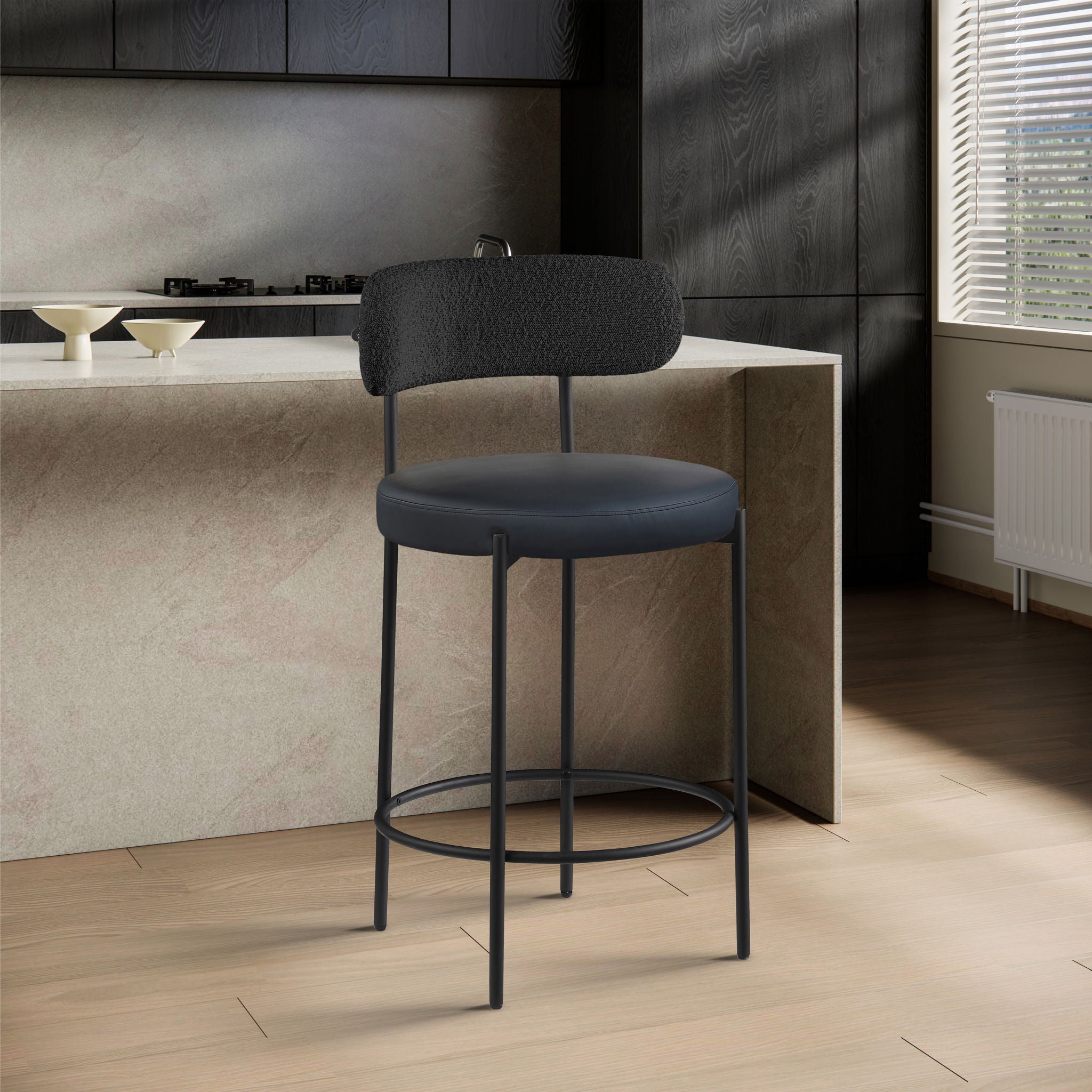Beacon - Faux Leather Stool (Set of 2)