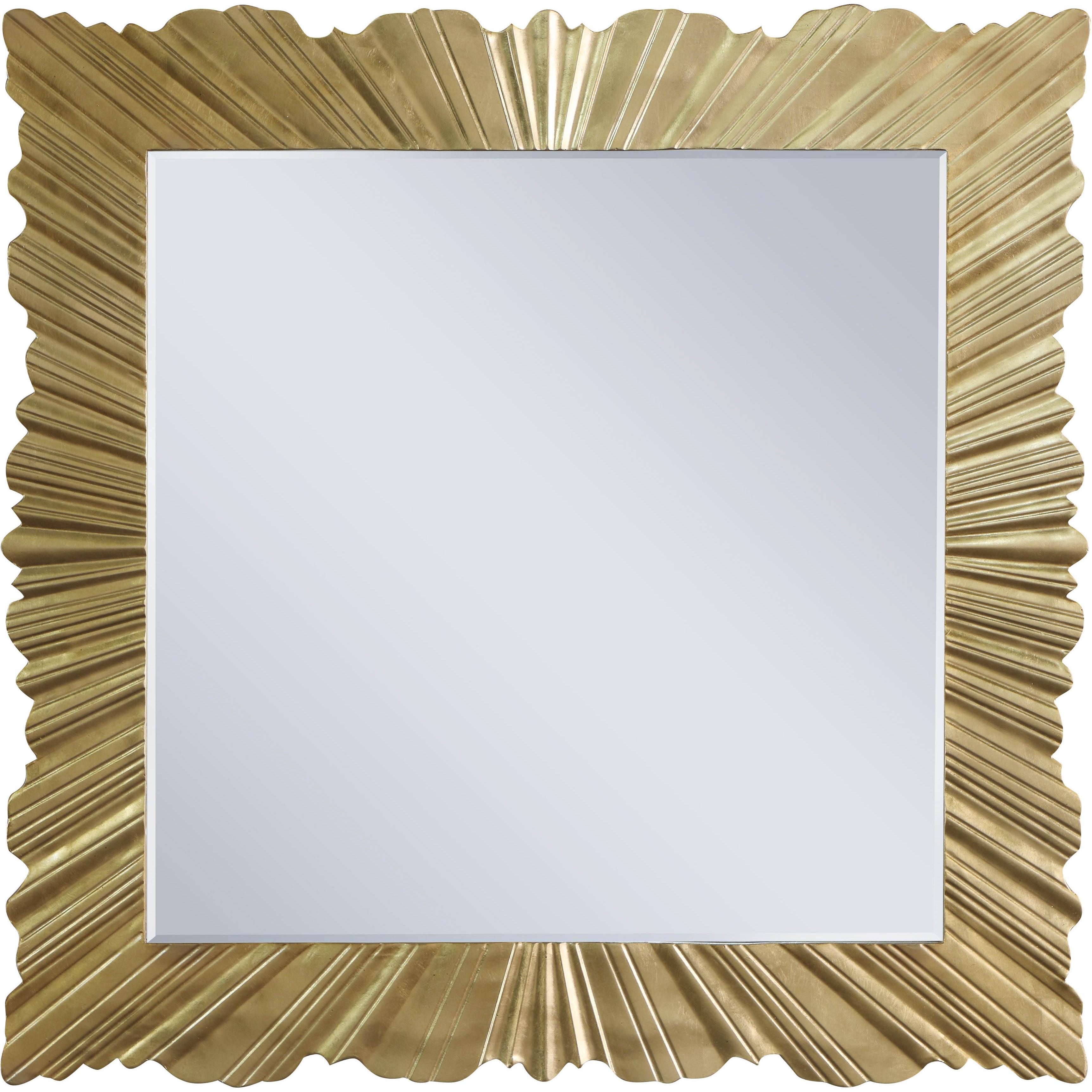 Meridian Golda Gold Leaf Mirror
