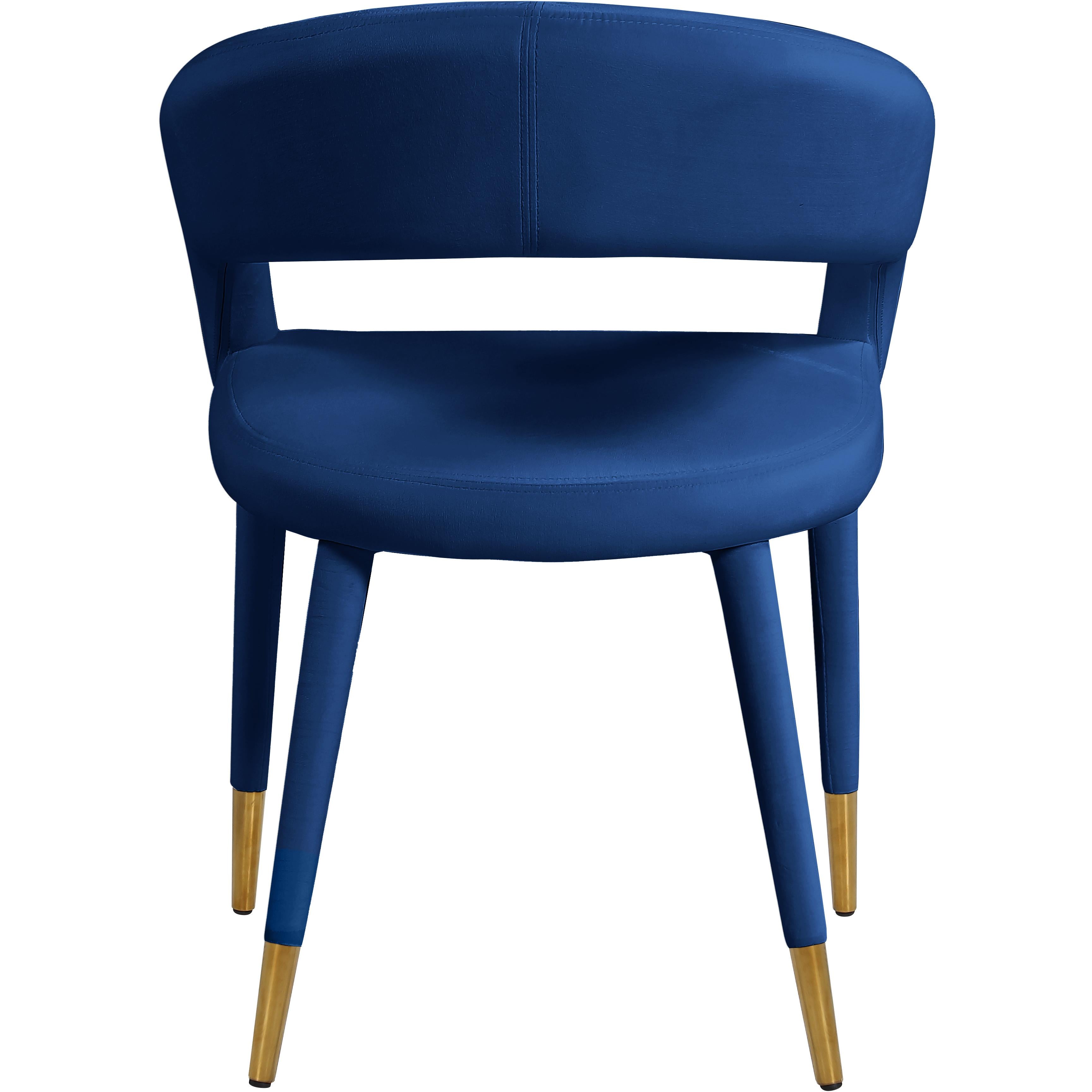 Meridian Destiny Navy Velvet Dining Chair