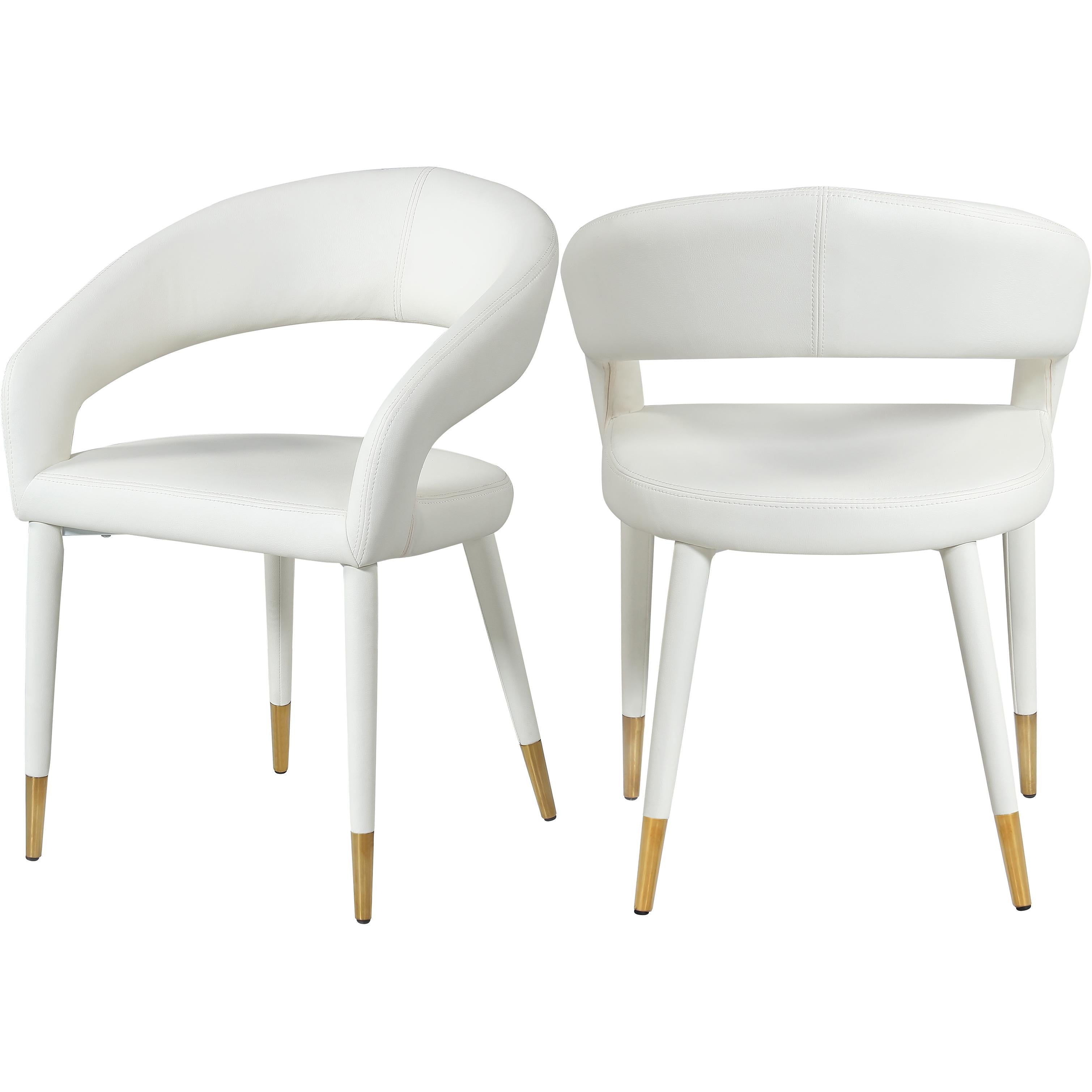 Meridian Destiny White Vegan Leather Dining Chair