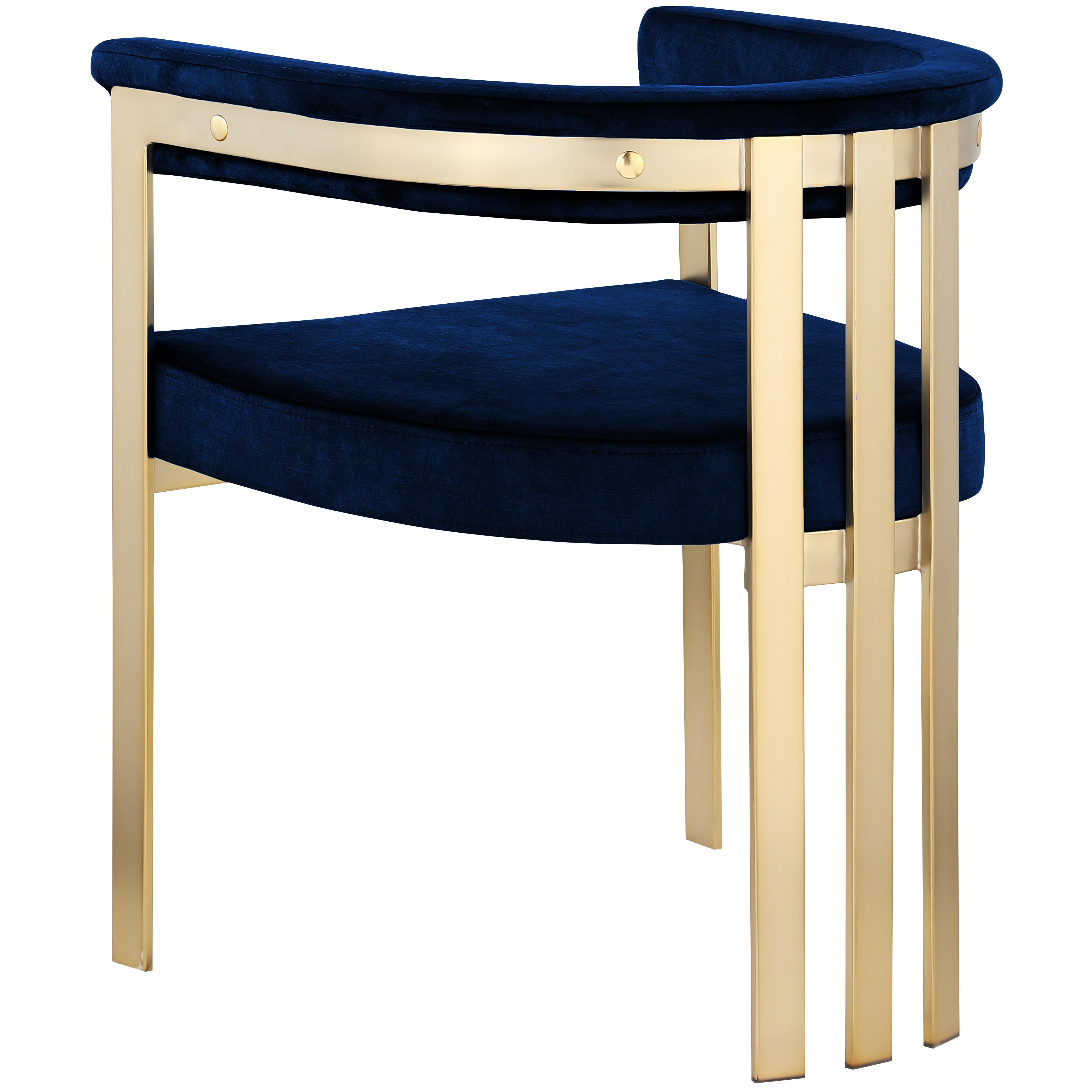 Meridian Marcello Navy Velvet Dining Chair