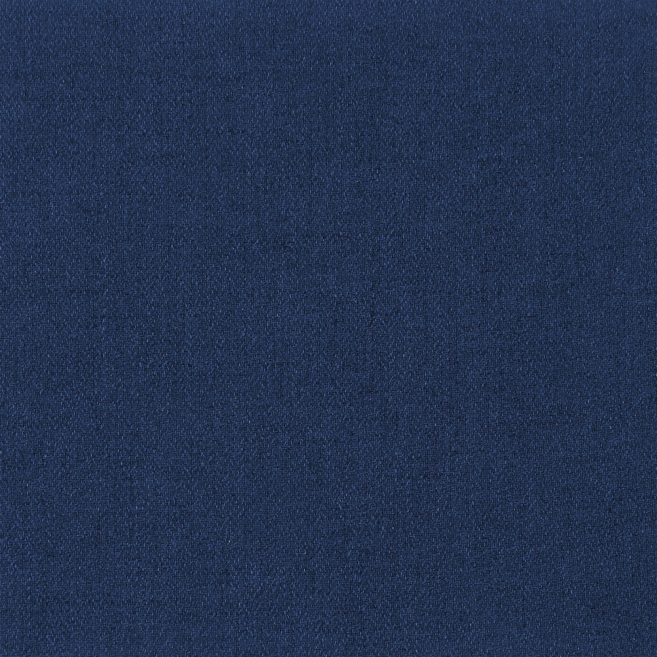 Meridian Cube Navy Durable Linen Textured Ottoman