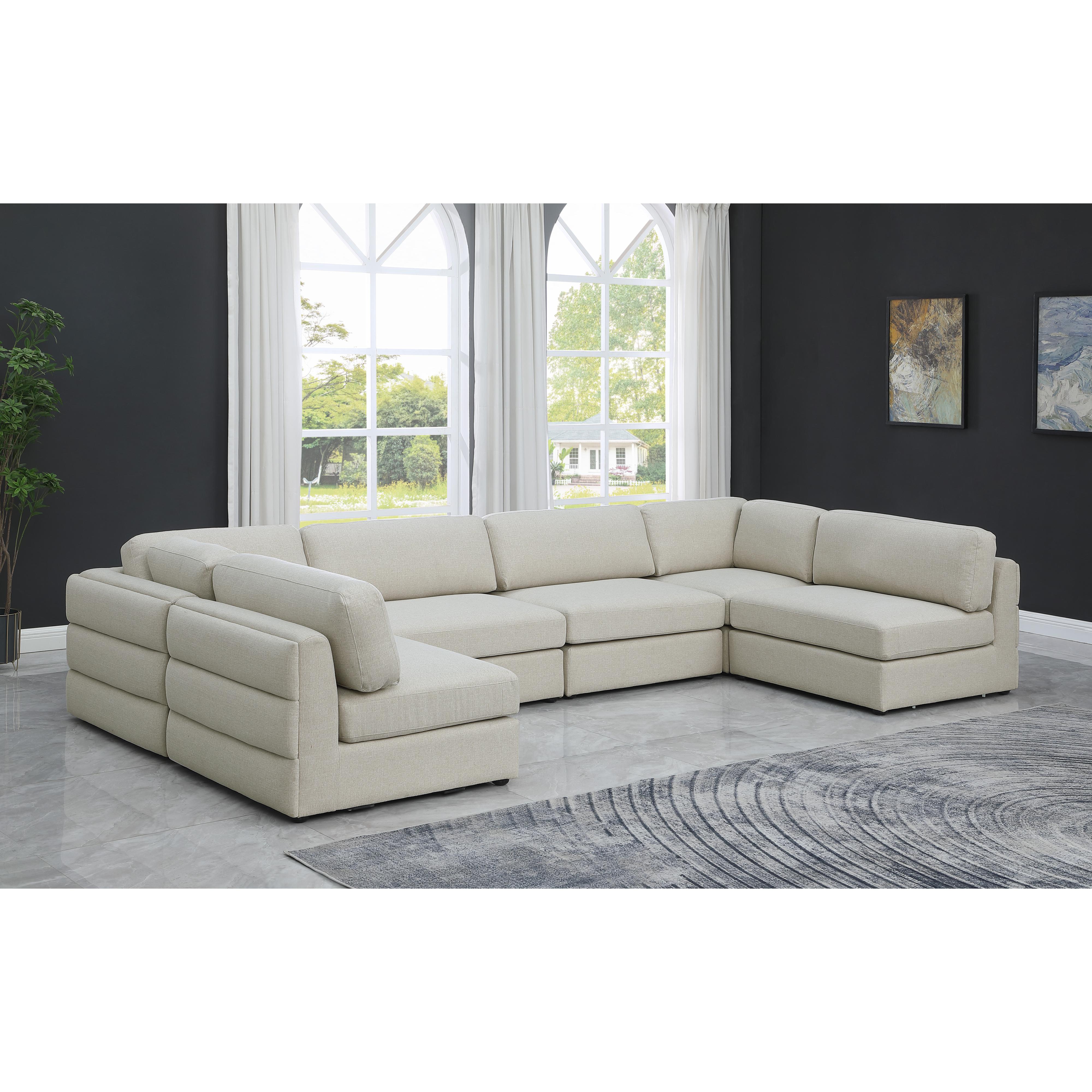 Meridian Tuft Cream Velvet Corner Chair