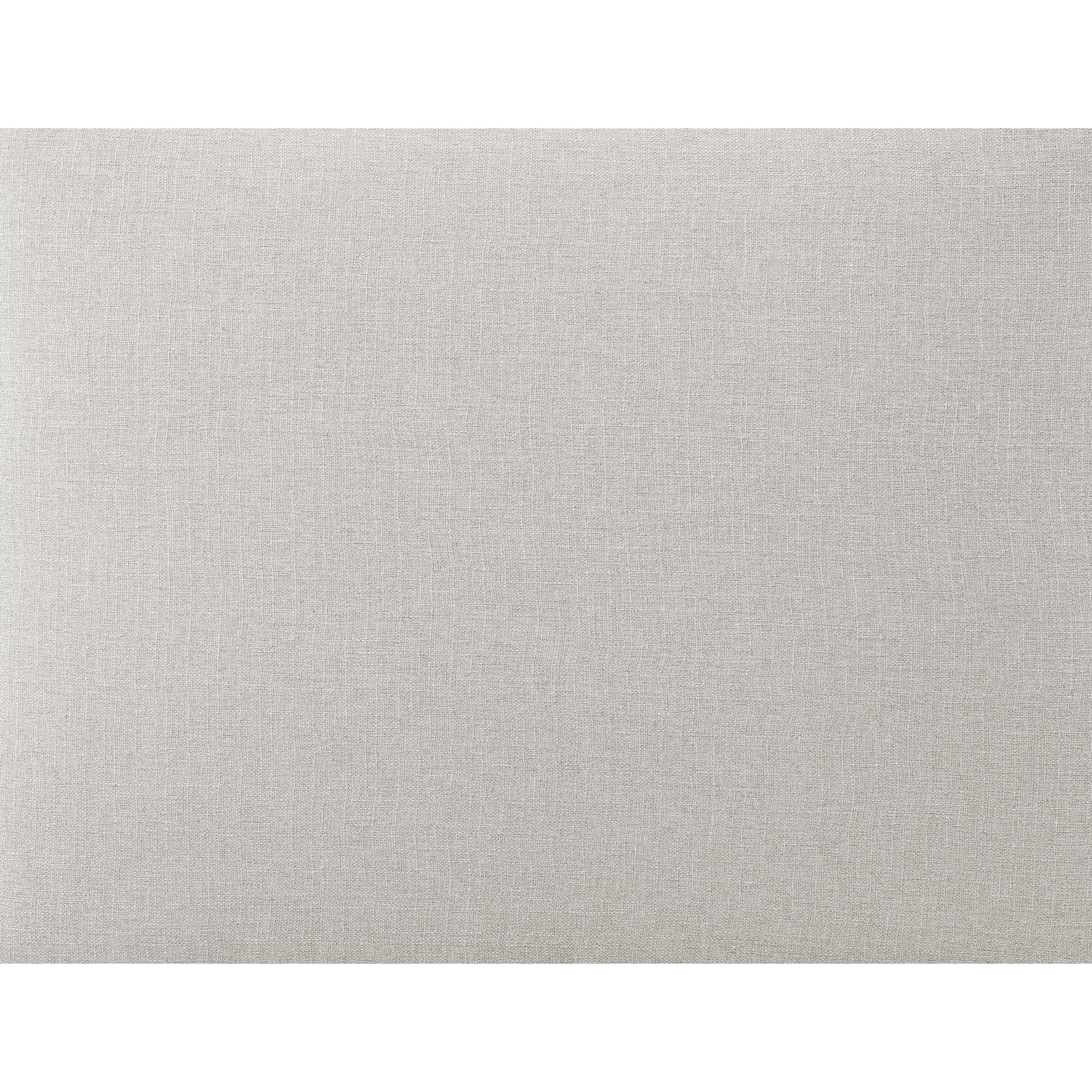 Meridian Beckham Beige Durable Linen Textured Fabric Ottoman