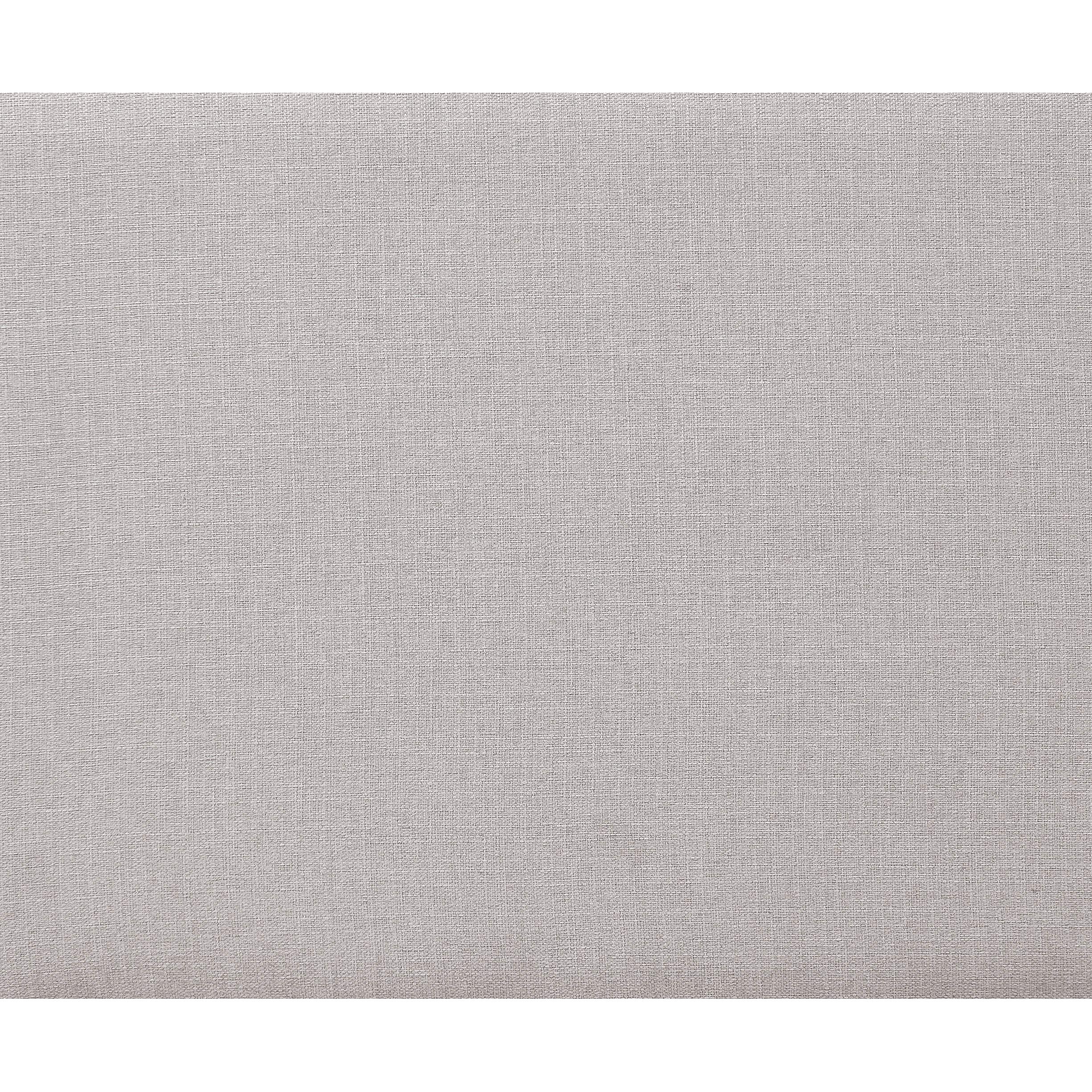 Meridian Mackenzie Beige Durable Linen Textured Ottoman