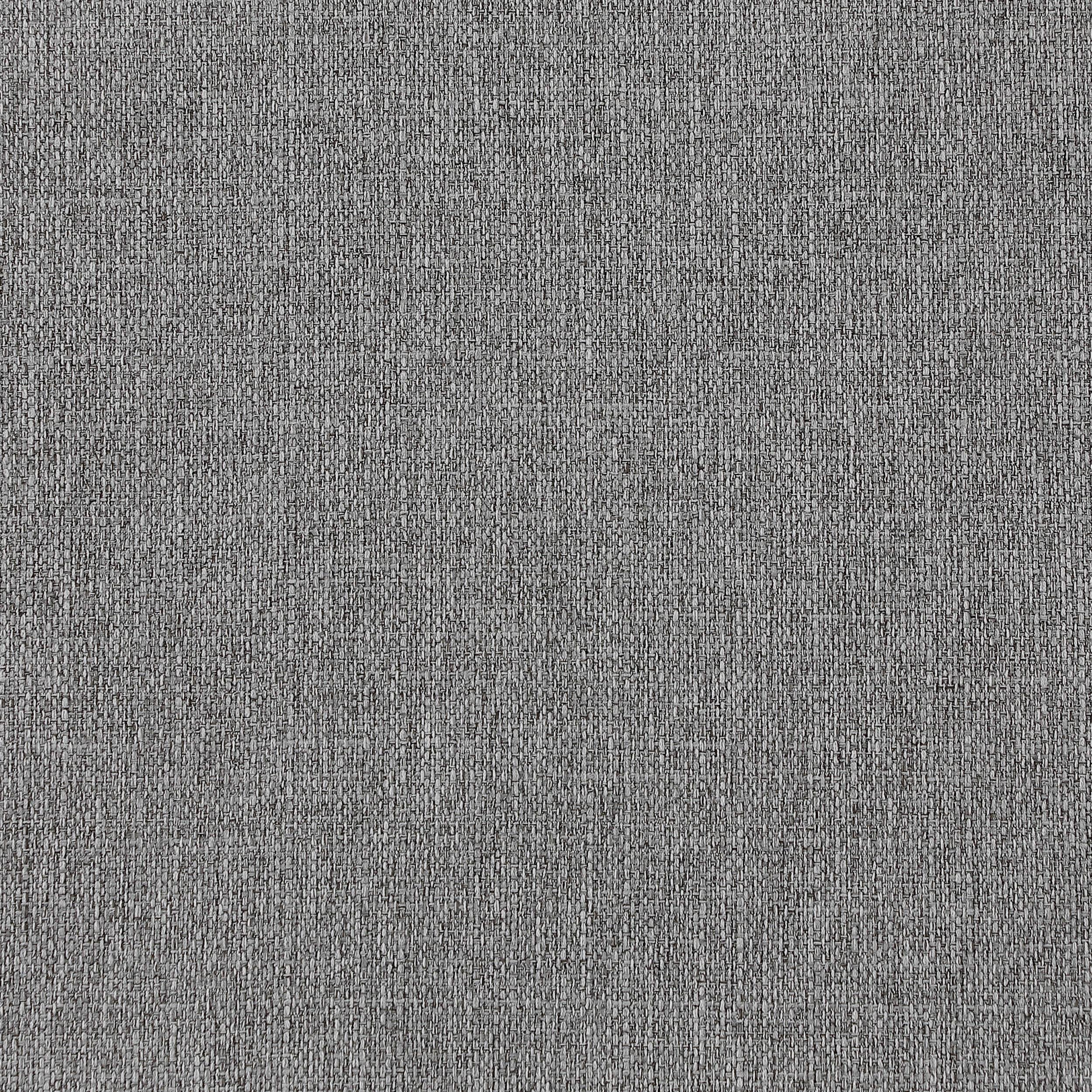 Meridian Mackenzie Grey Durable Linen Textured Ottoman