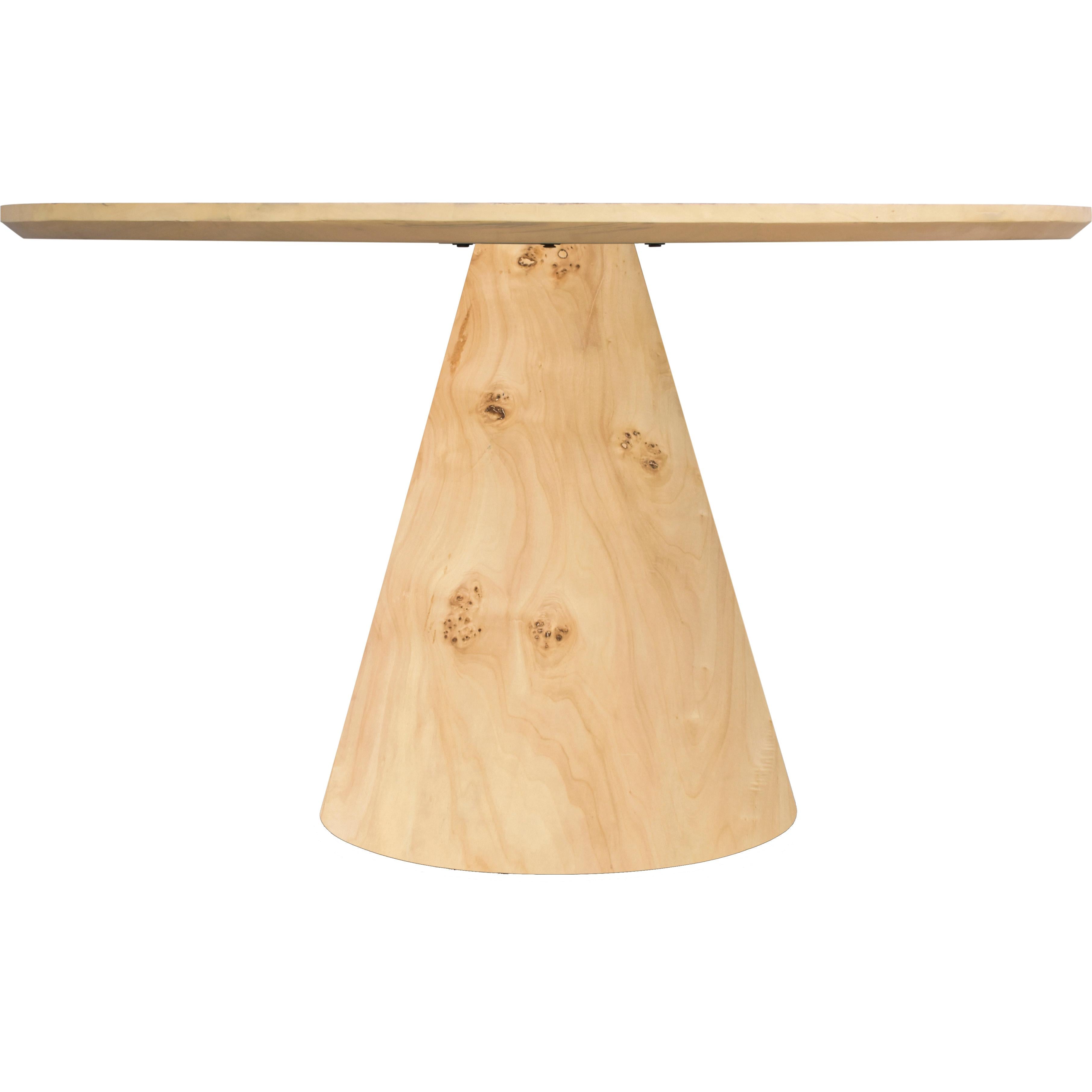 Meridian Linette Natural Burl Wood Dining Table