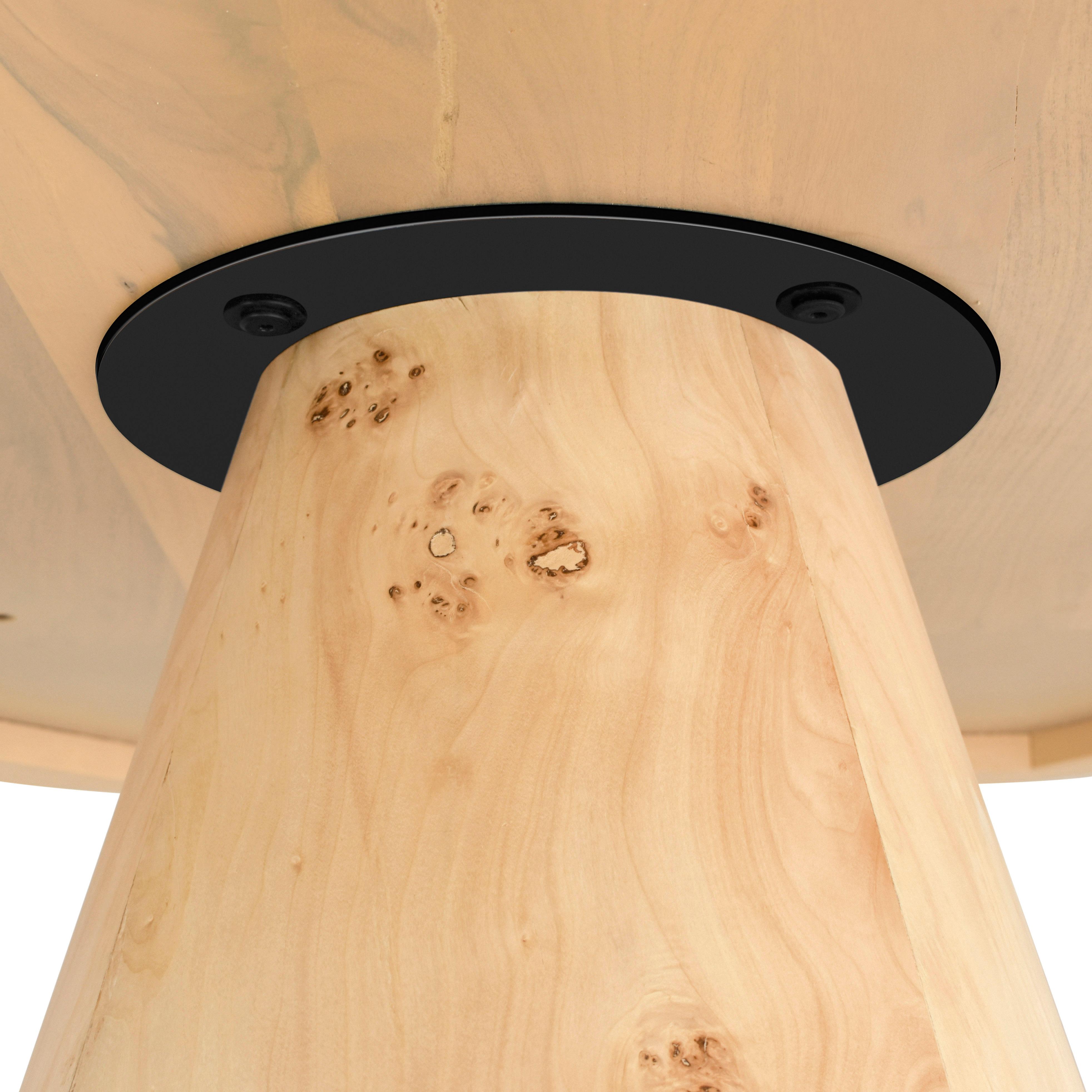 Meridian Linette Natural Burl Wood Dining Table
