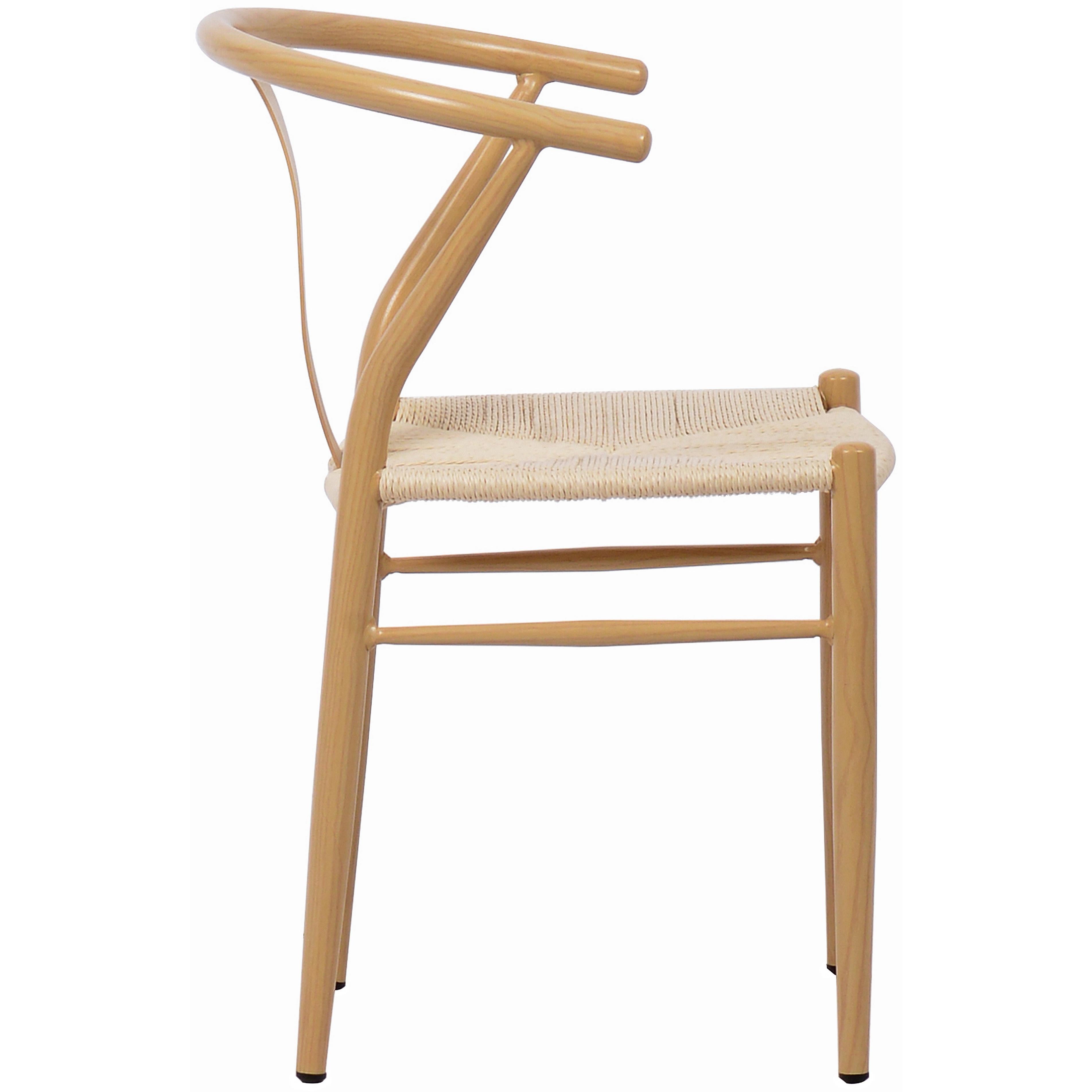 Meridian Beck Beige Hand Woven Rope Dining Chair