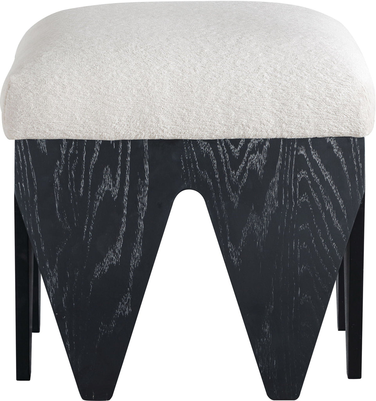Altair - Fabric Bench with Black Base