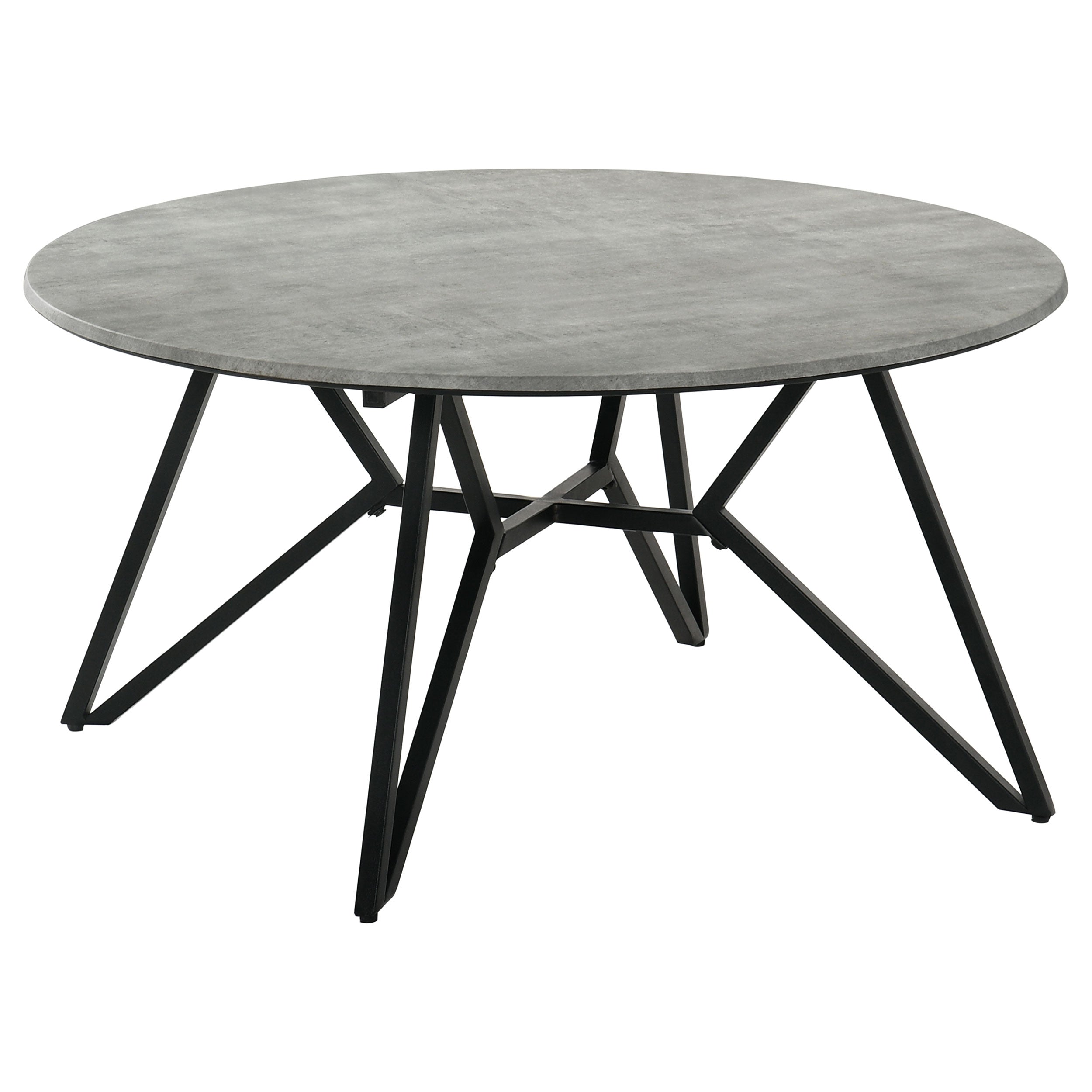 Hadi Round SmartTop Coffee and End Table Set Cement