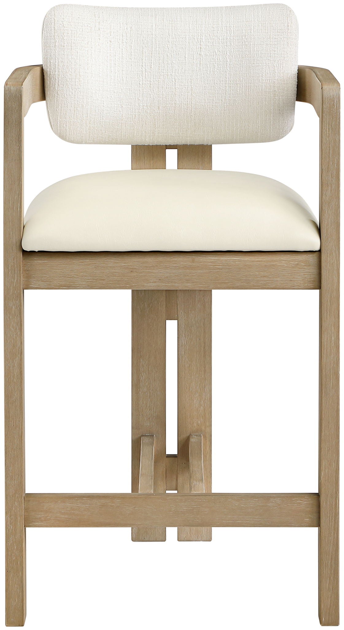 Ravina Upholstered Counter Stool with Natural Base