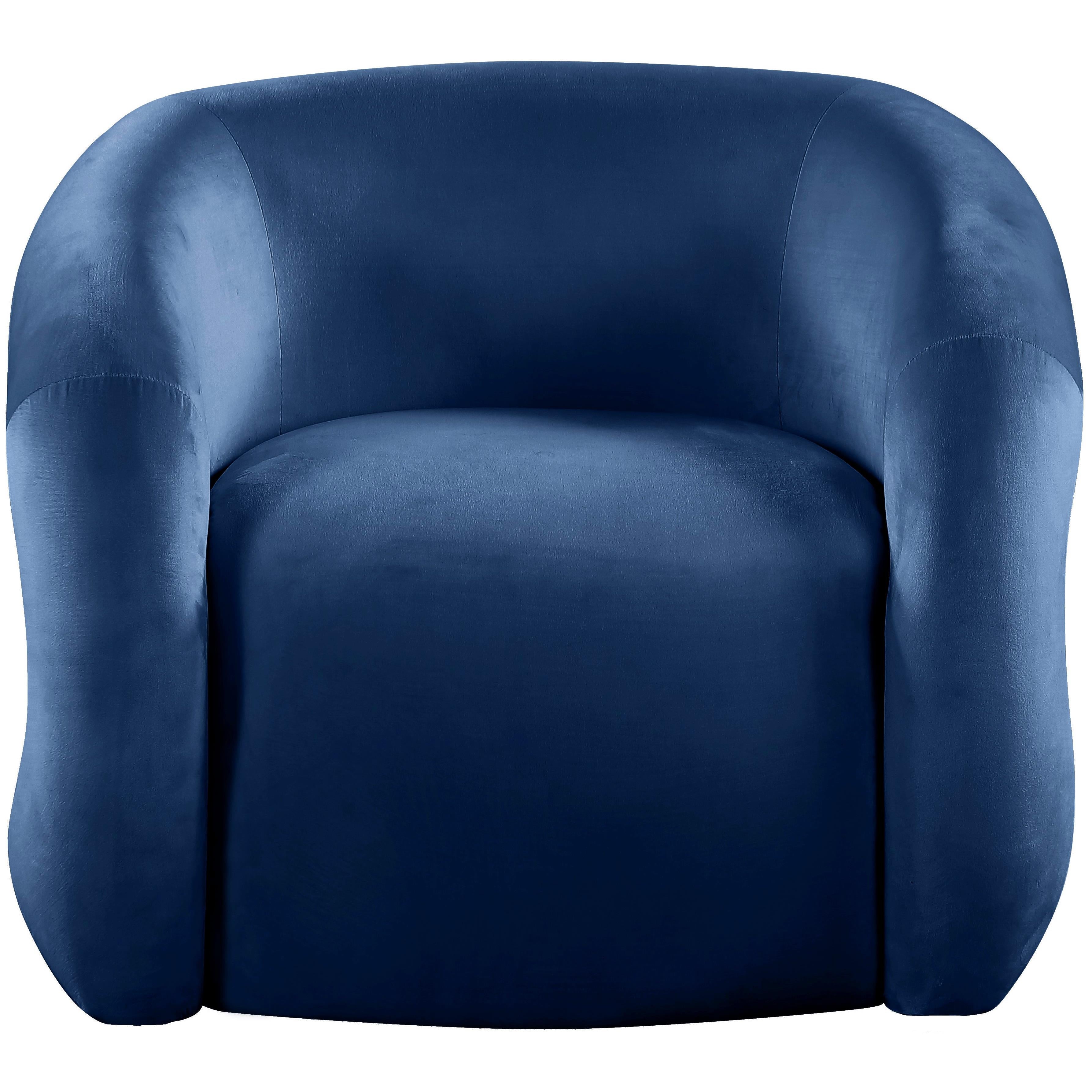 Meridian Roxbury Navy Velvet Accent Chair