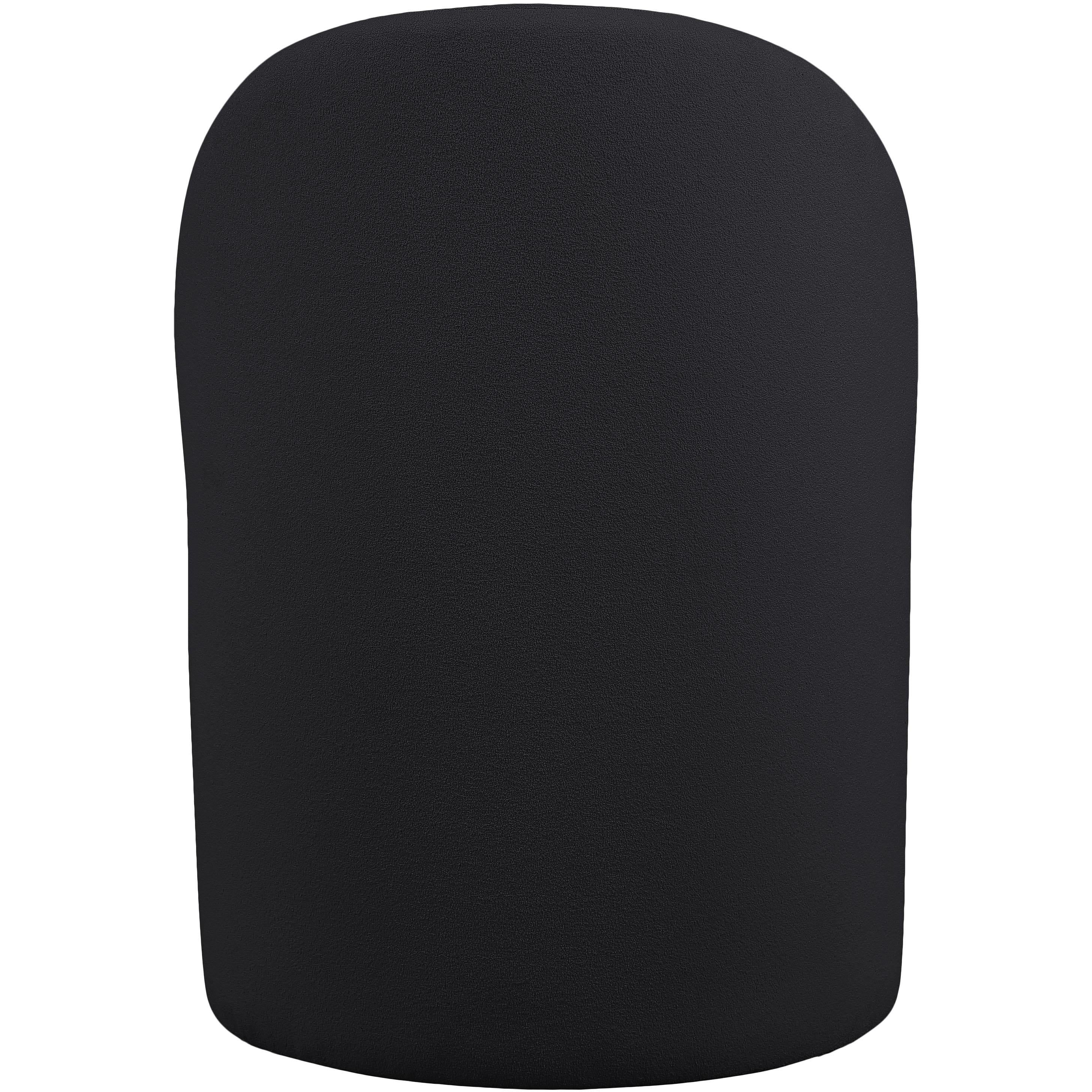 Meridian Hautely Black Boucle Fabric Accent Chair