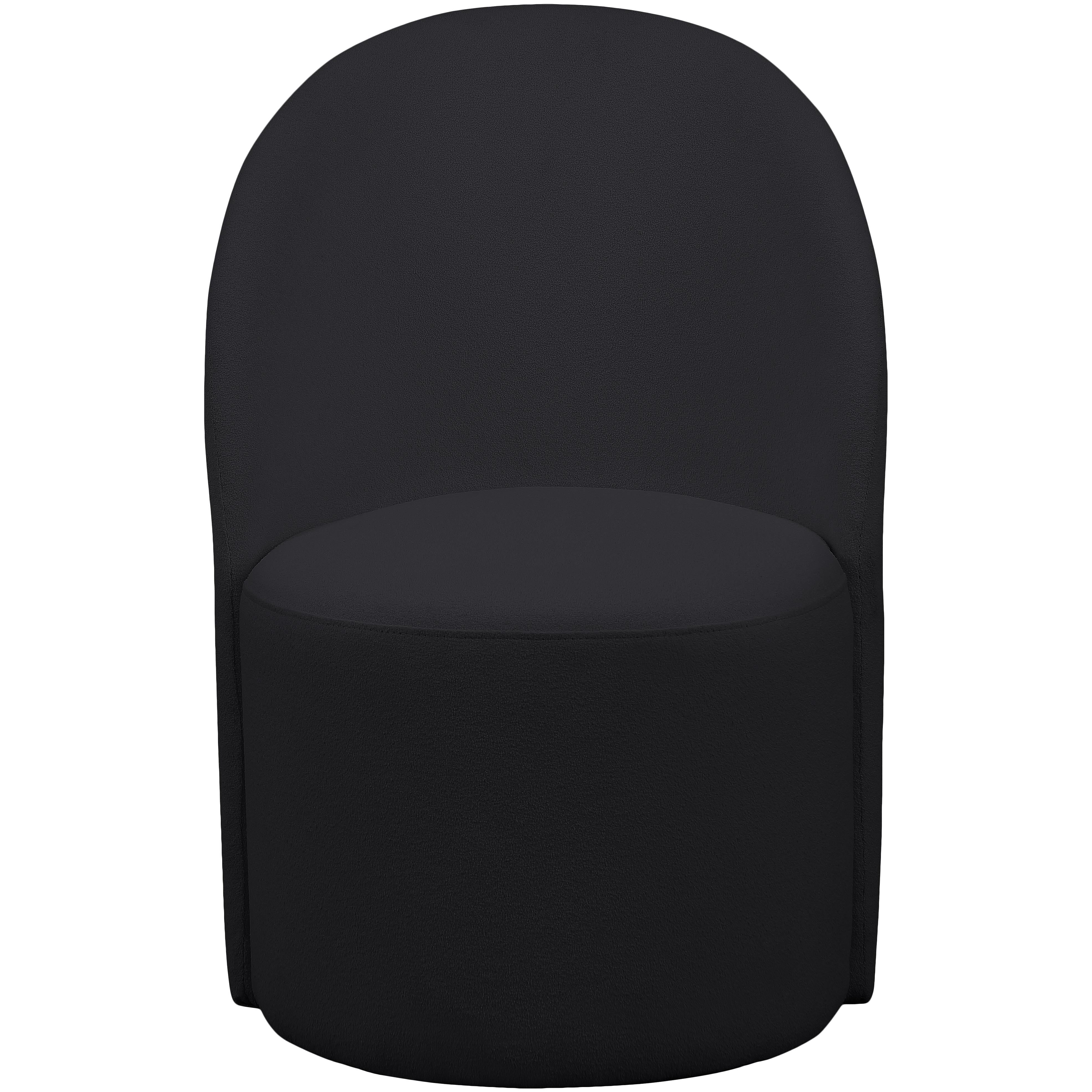 Meridian Hautely Black Boucle Fabric Accent Chair