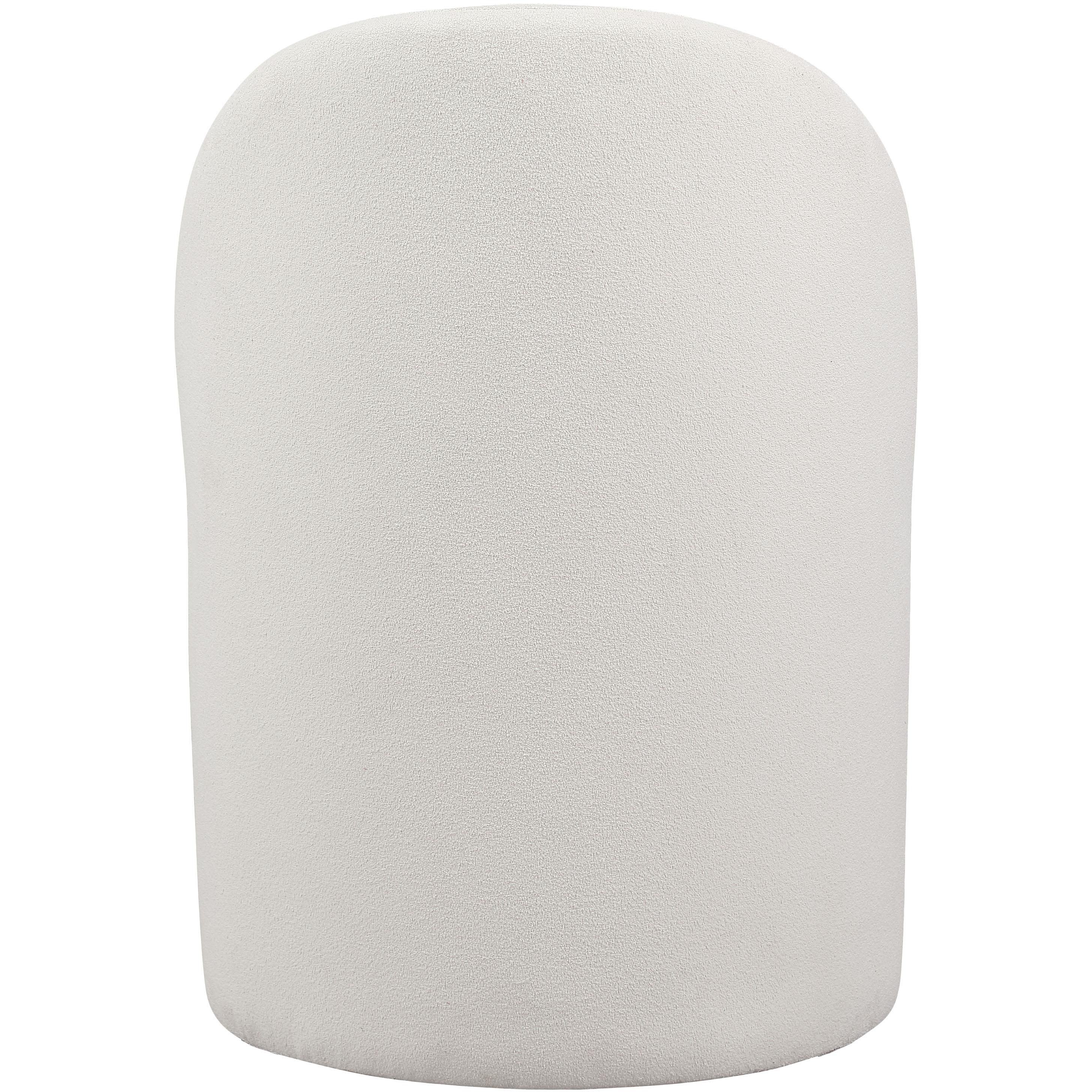 Meridian Hautely Cream Boucle Fabric Accent Chair