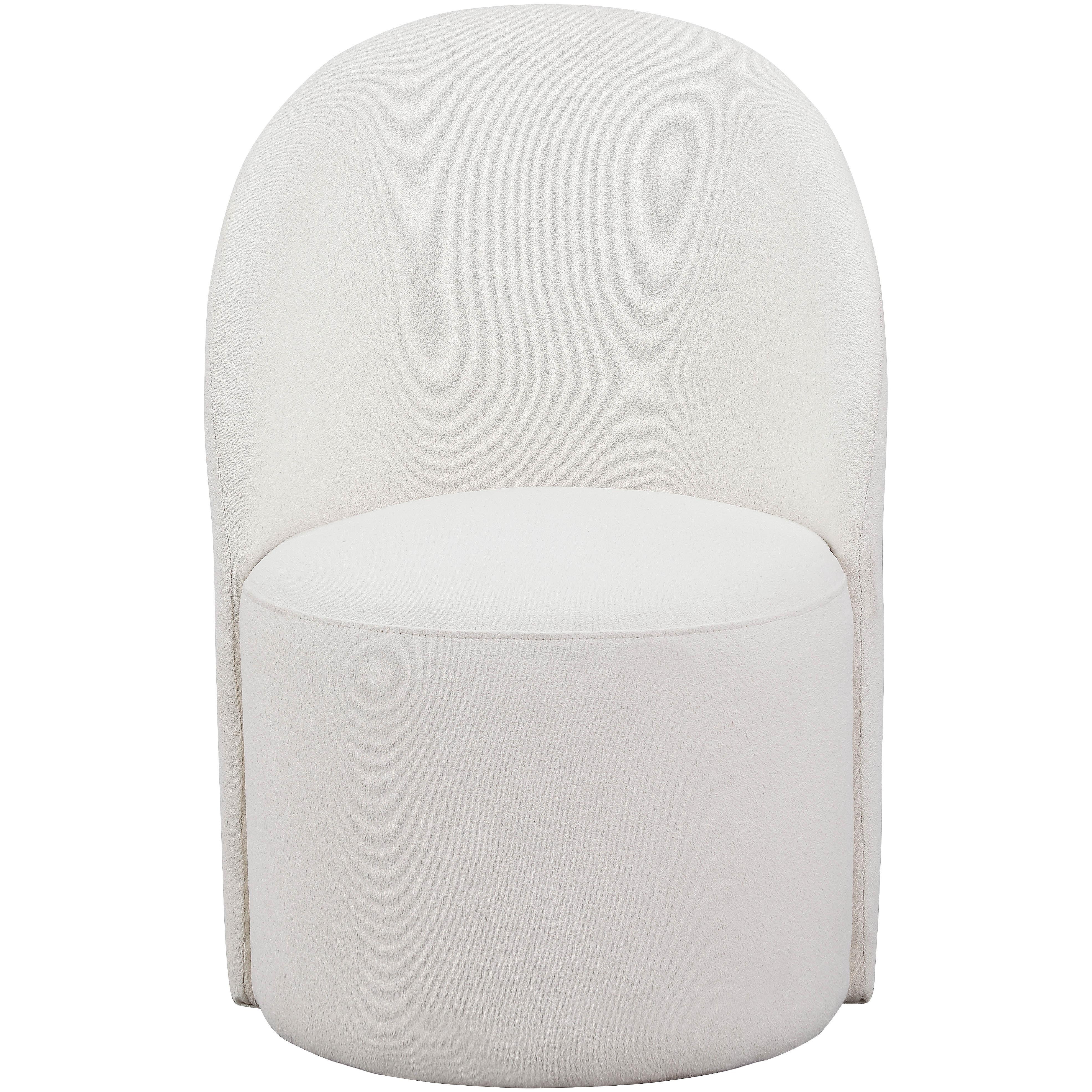Meridian Hautely Cream Boucle Fabric Accent Chair