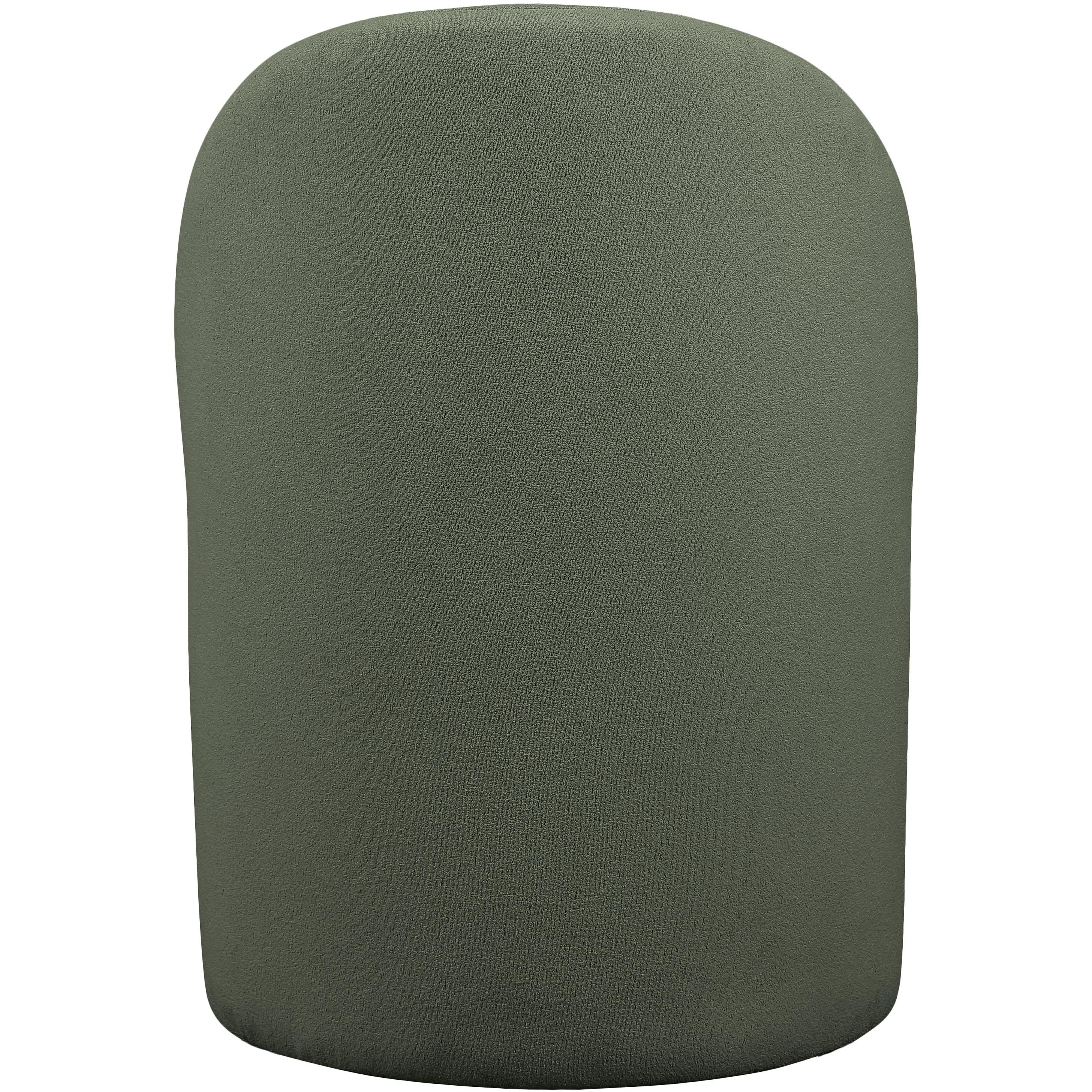 Meridian Hautely Green Boucle Fabric Accent Chair
