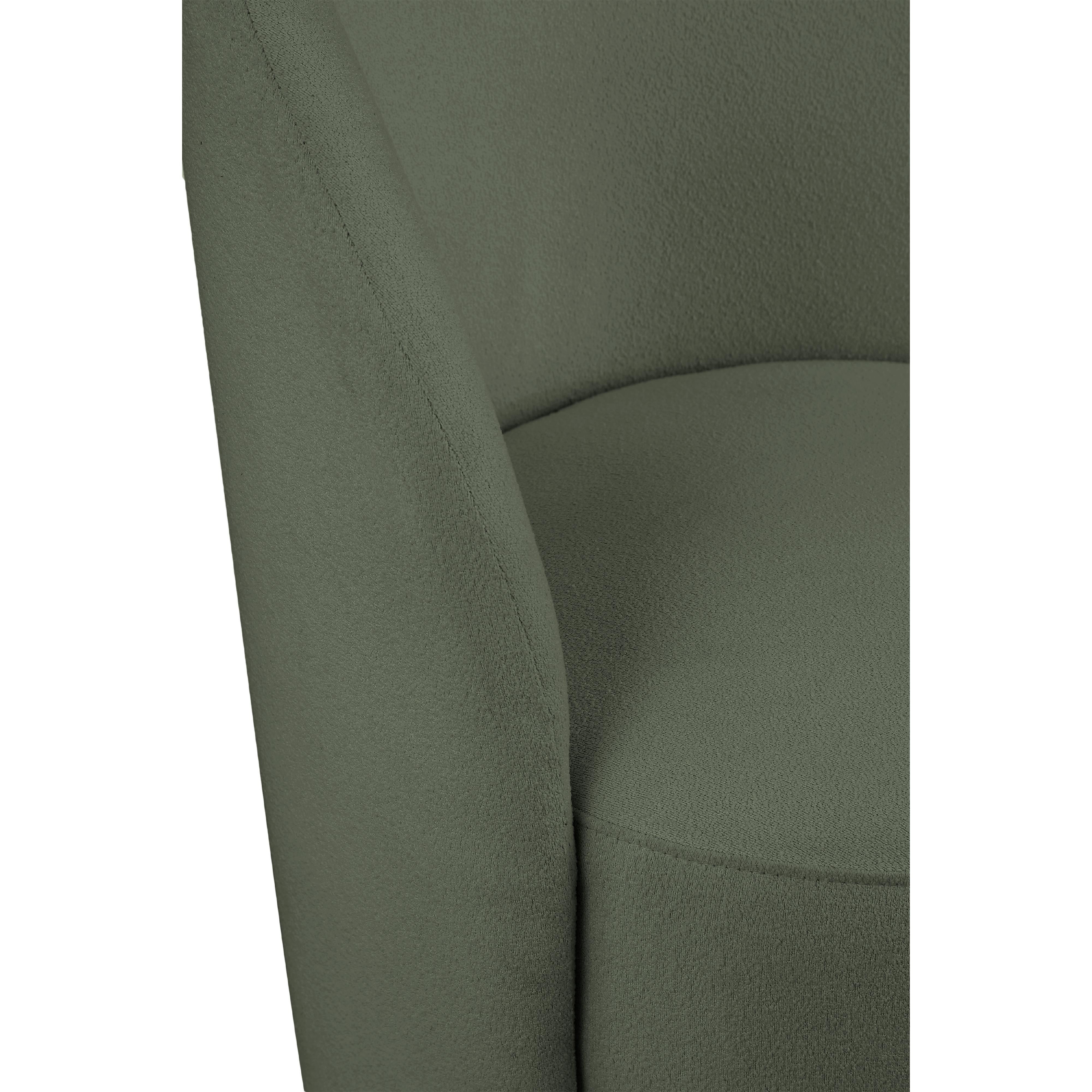 Meridian Hautely Green Boucle Fabric Accent Chair