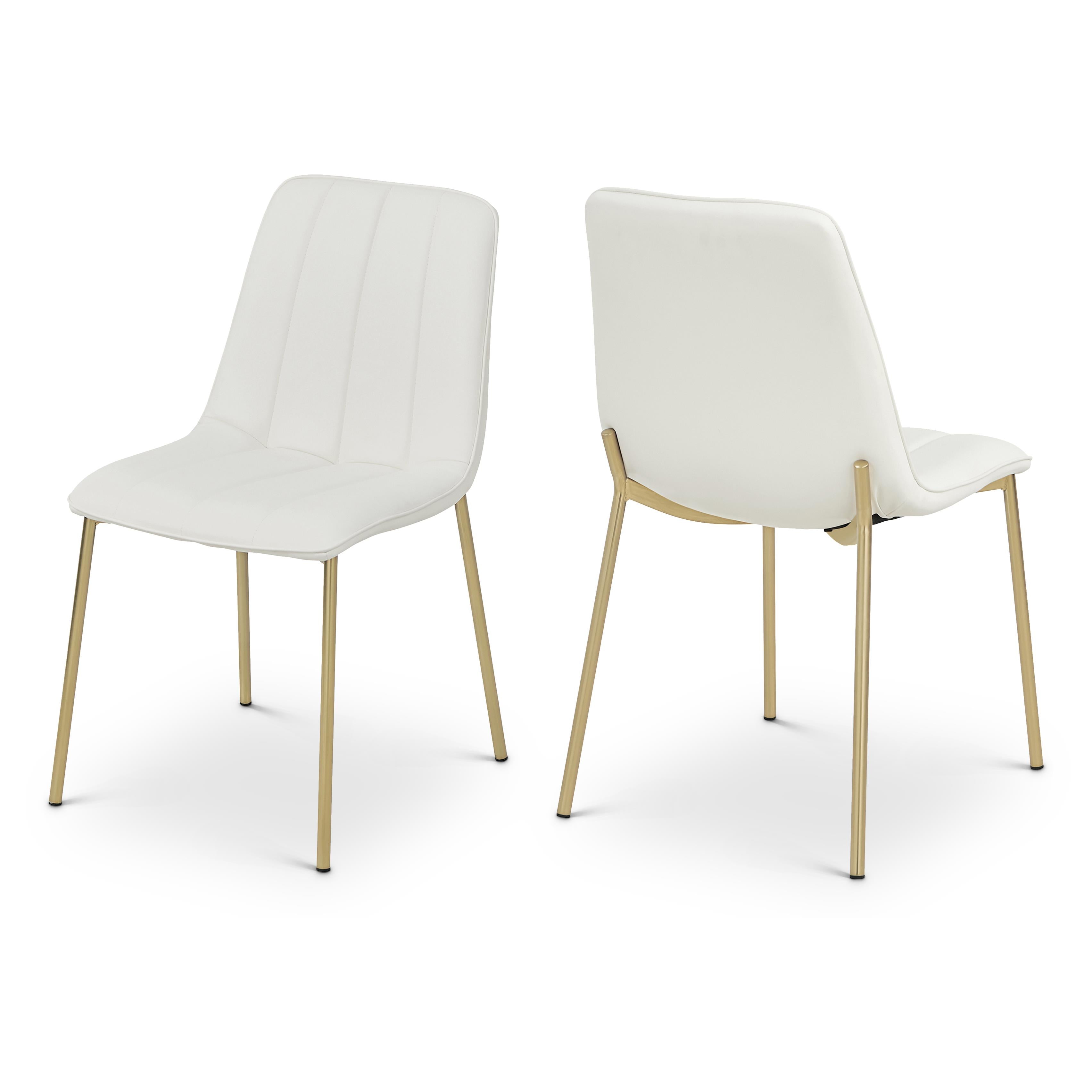 Meridian Isla White Vegan Leather Dining Chair