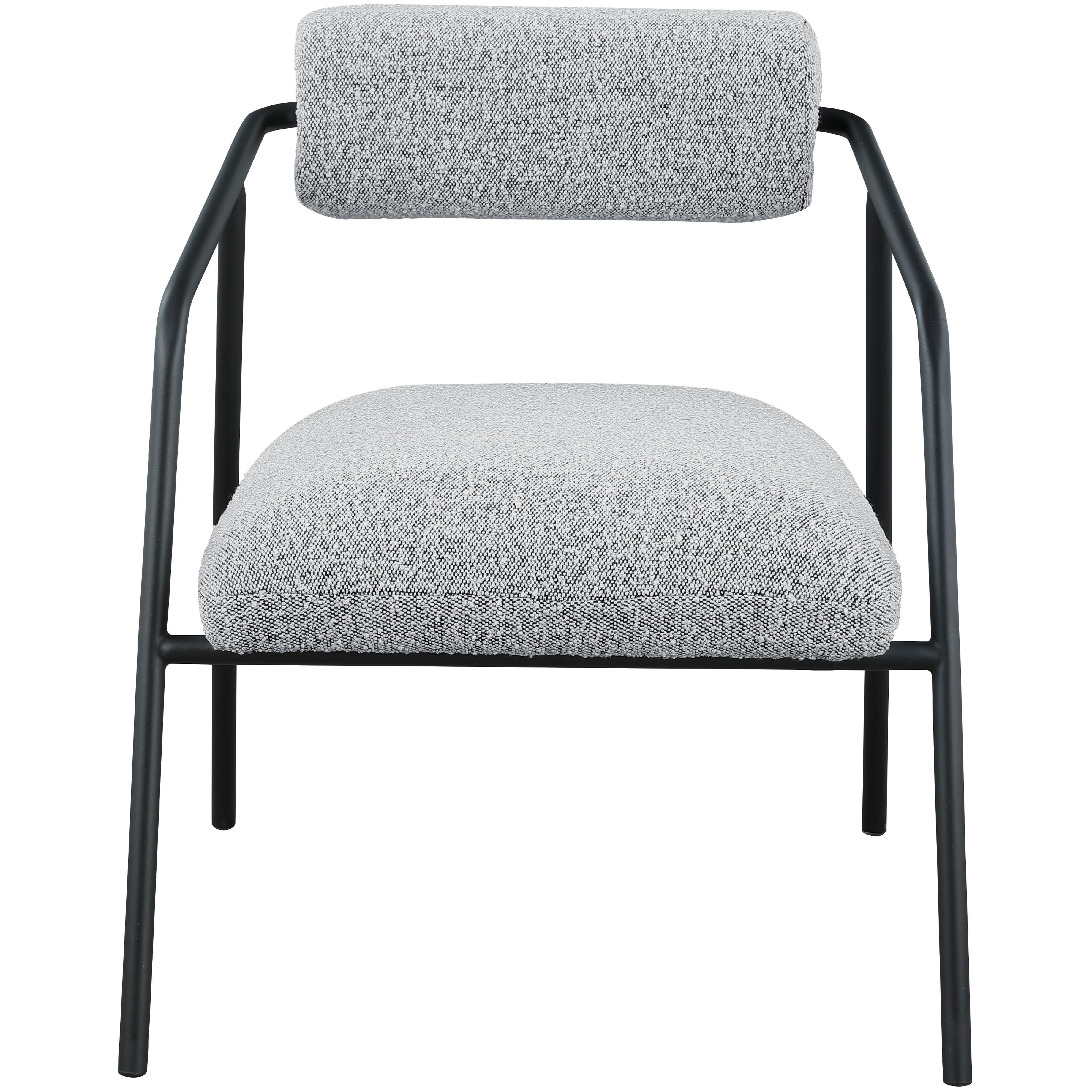 Meridian Carly Grey Fabric Accent Chair